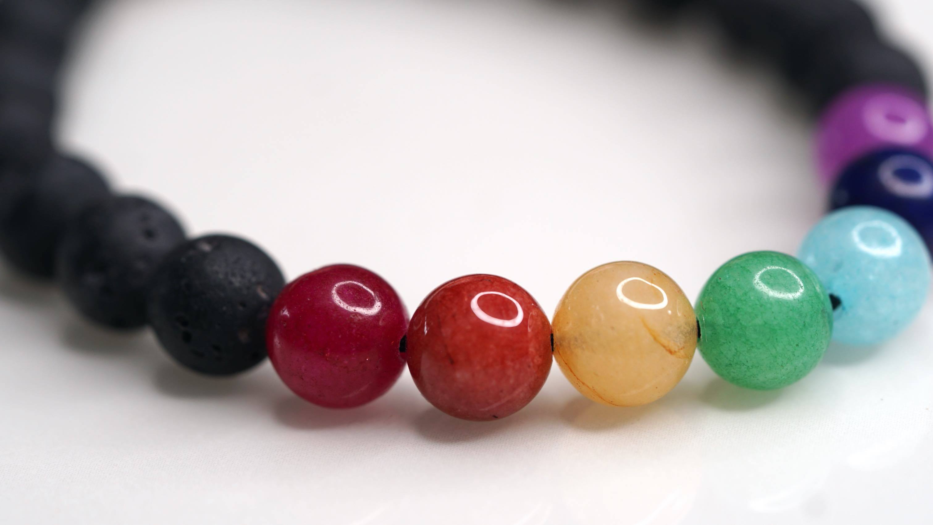 7 Chakra set Bracelet | Chakra Lava Bead Bracelet - Lucky Thanka