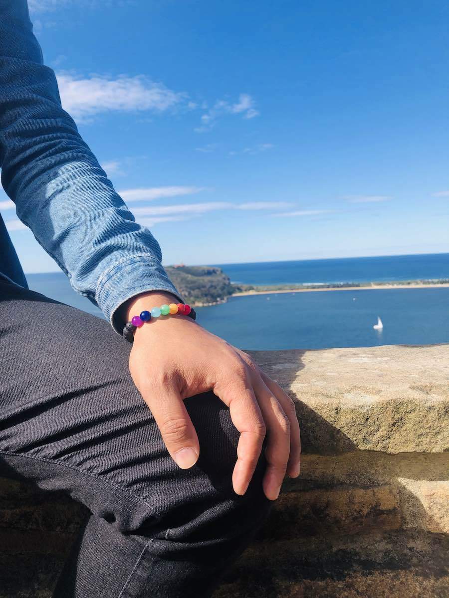 7 Chakra set Bracelet | Chakra Lava Bead Bracelet - Lucky Thanka