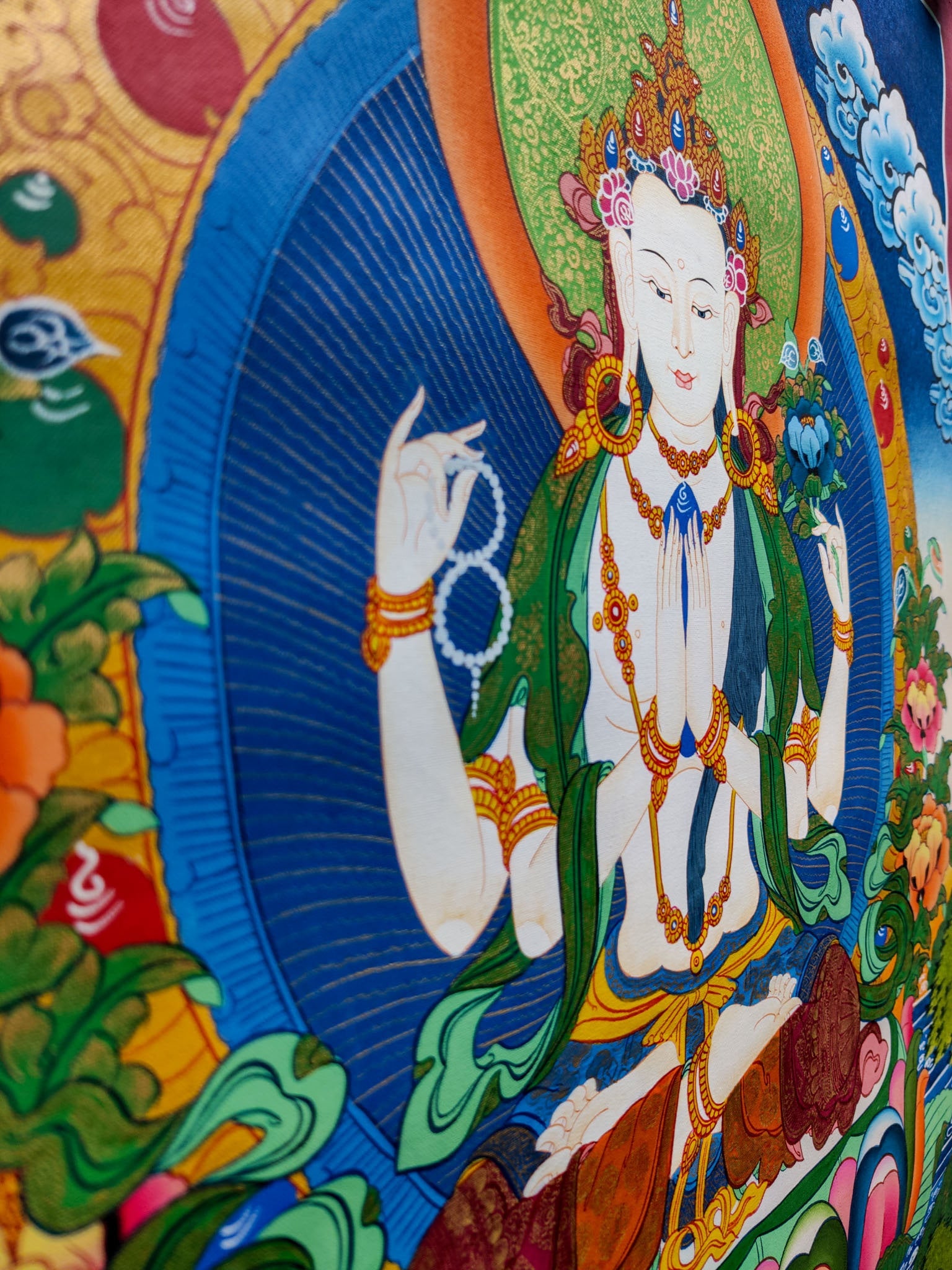 Chenrezig Compassionate Buddha - Lucky Thanka