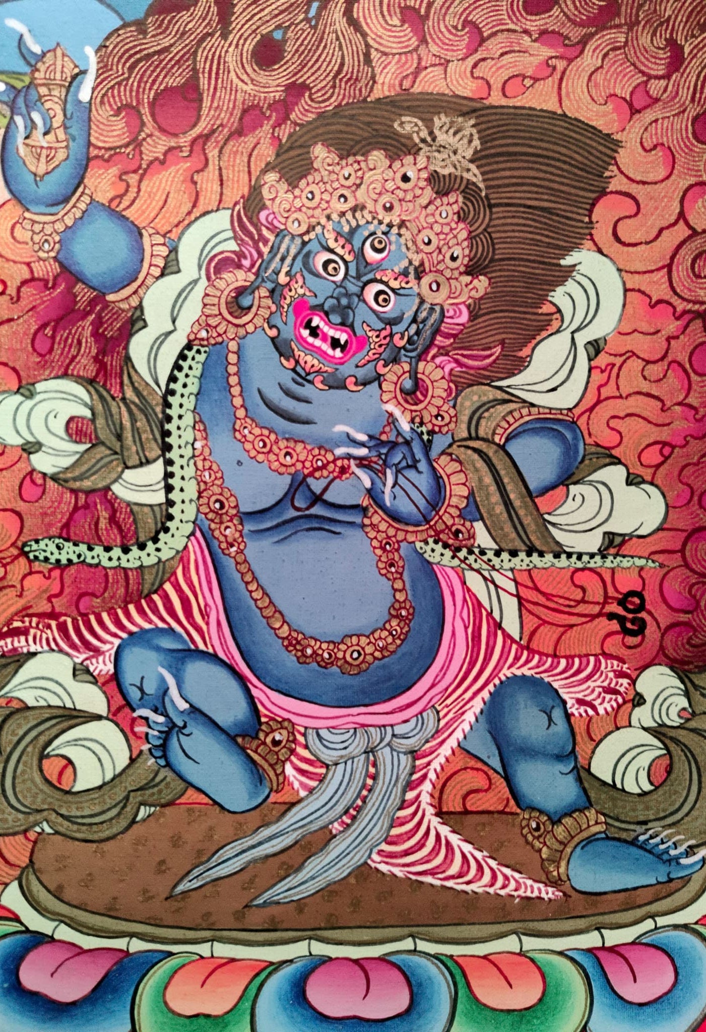 Manjushri Hand Painting - Lucky Thanka