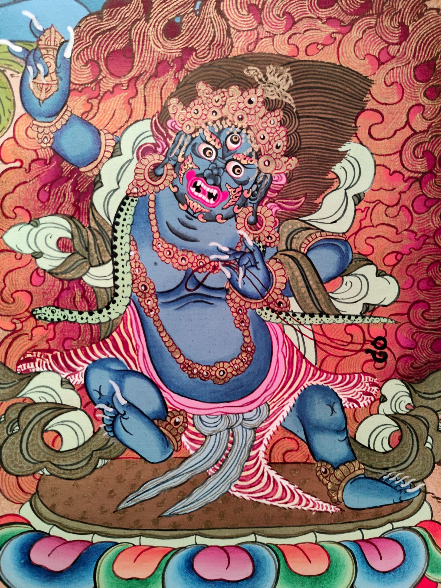 Manjushri Hand Painting - Lucky Thanka