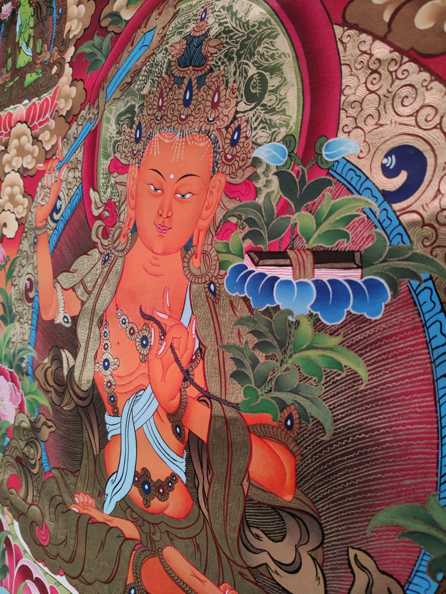 5 Manjushri Thangka Paintings - Lucky Thanka