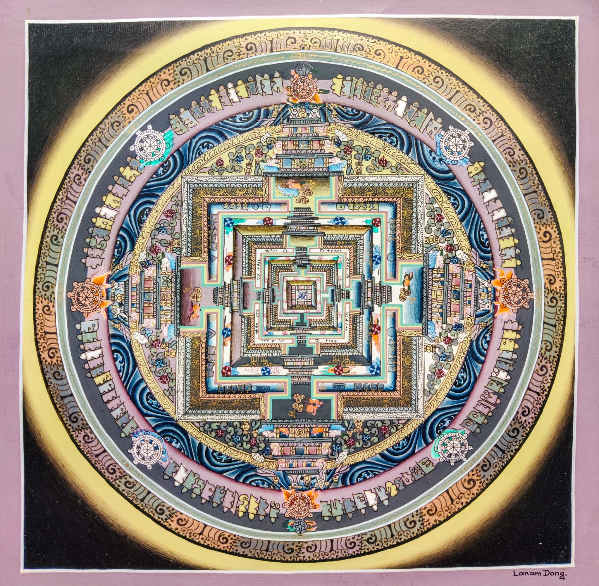 Fine Quality Kala Chakra Mandala - Lucky Thanka