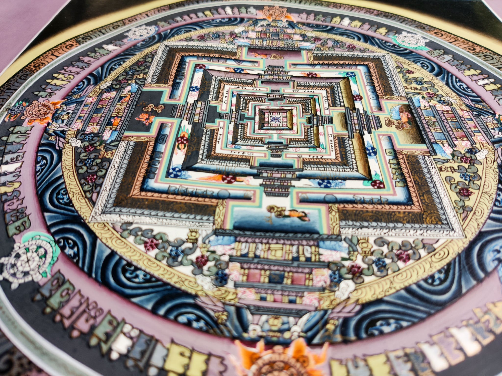 Fine Quality Kala Chakra Mandala - Lucky Thanka