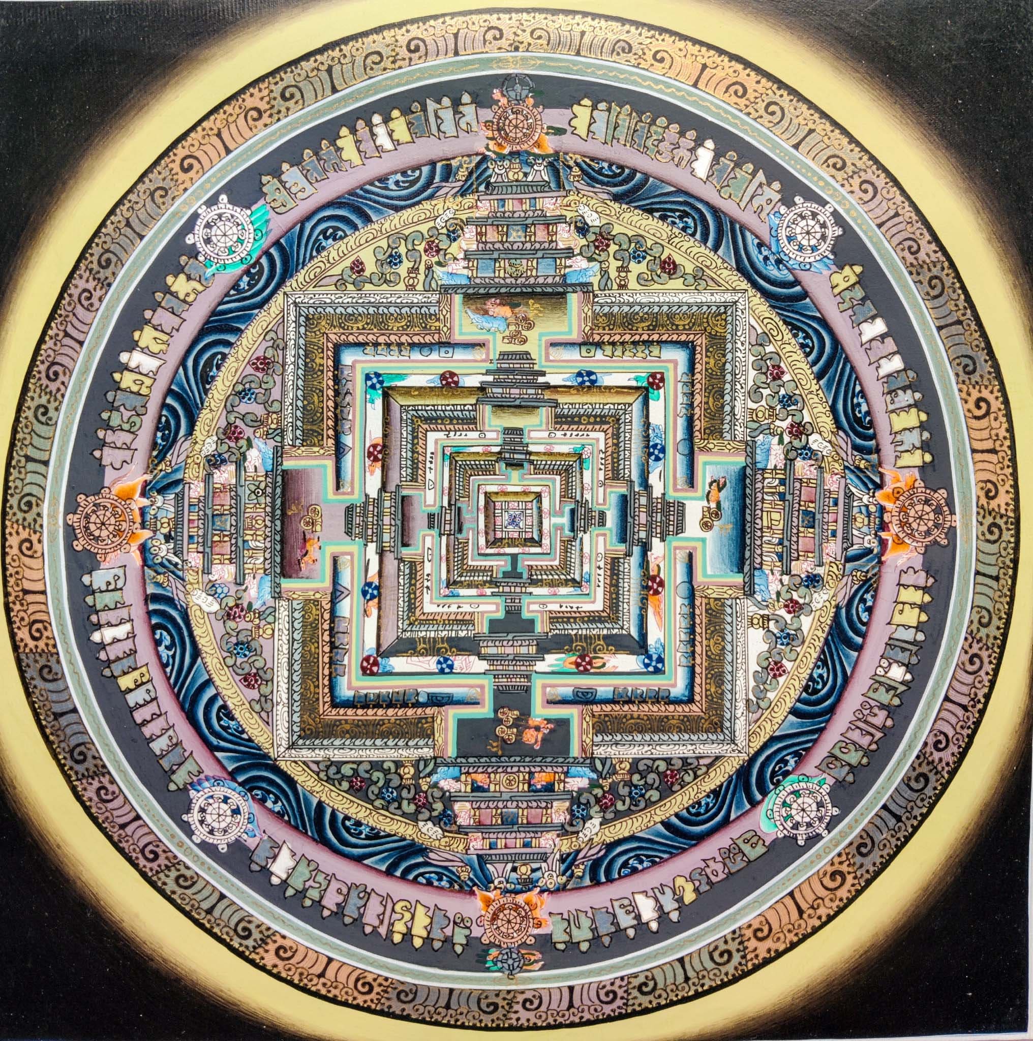 Fine Quality Kala Chakra Mandala - Lucky Thanka