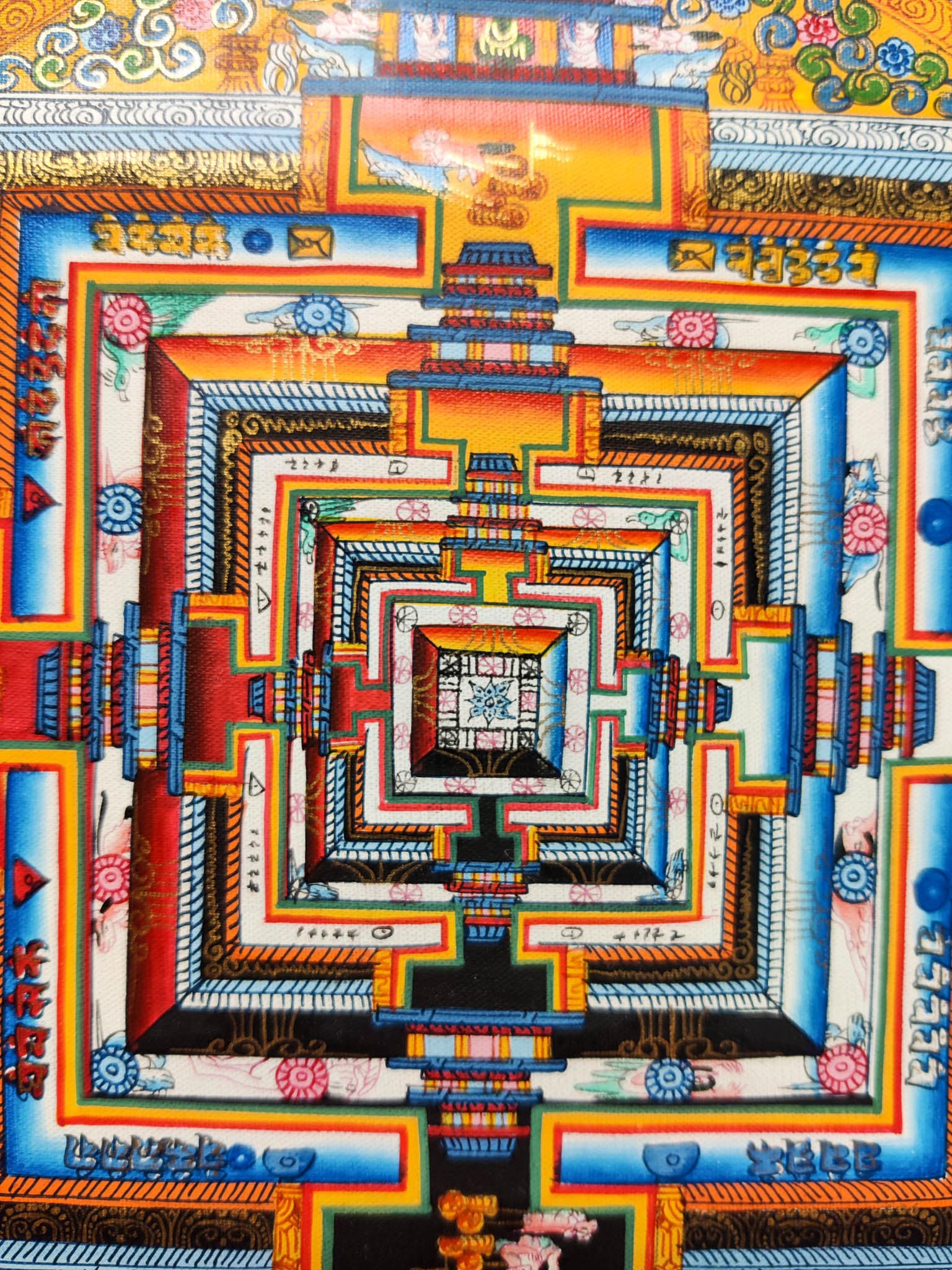 Dalai Lama Design of Kalachakra Mandala - Lucky Thanka