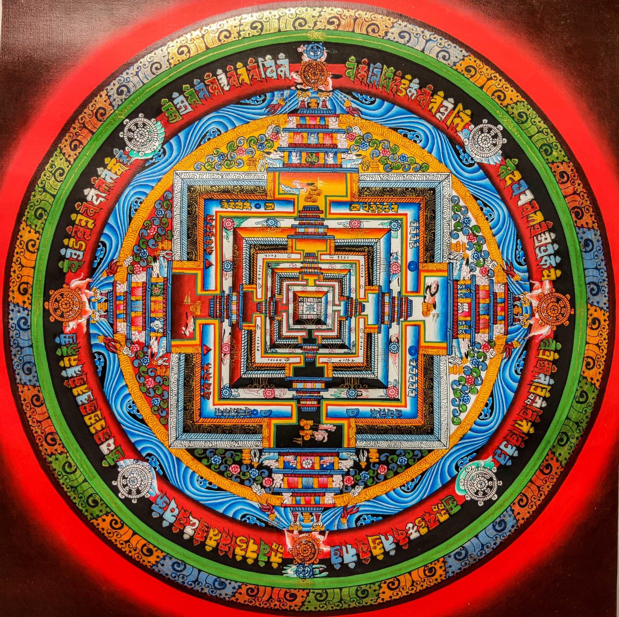Dalai Lama Design of Kalachakra Mandala - Lucky Thanka