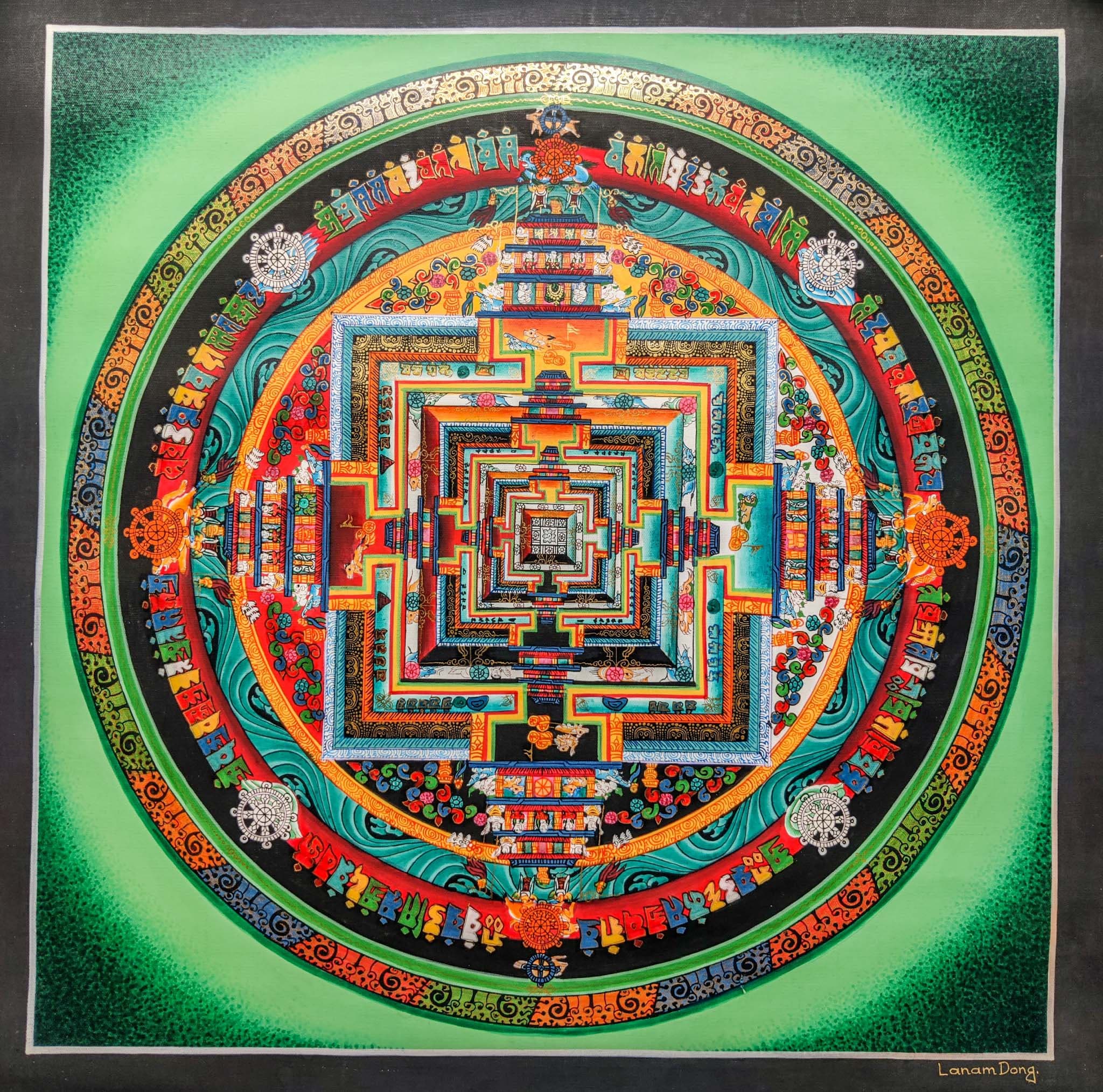 Kalachakra Mandala Thangka for Peace - Lucky Thanka