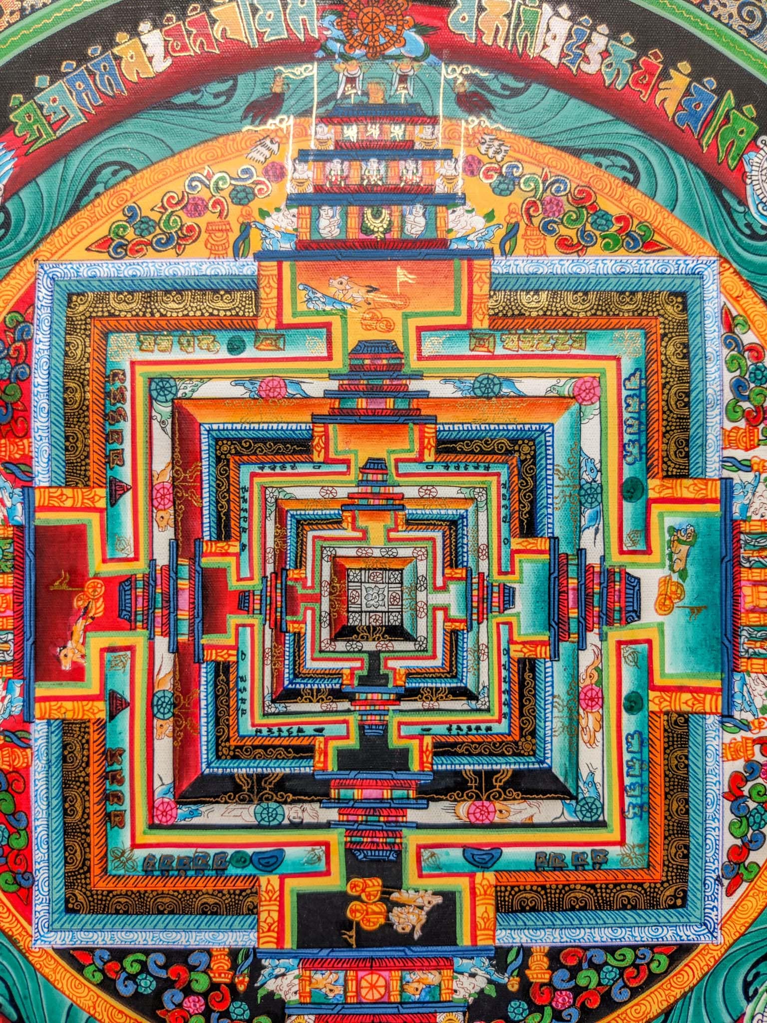 Kalachakra Mandala Thangka for Peace - Lucky Thanka