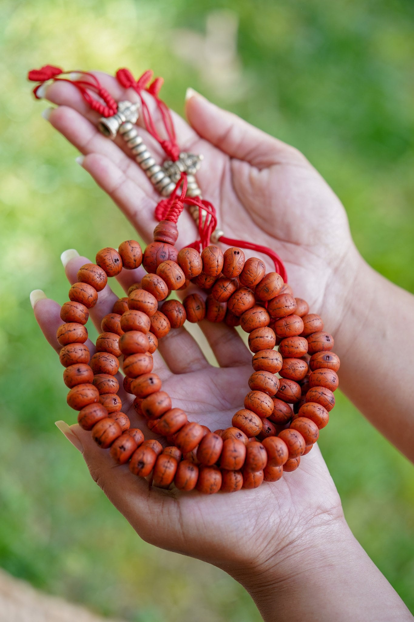 Rare Bodhi Bead with Bell & Vajra - Lucky Thanka