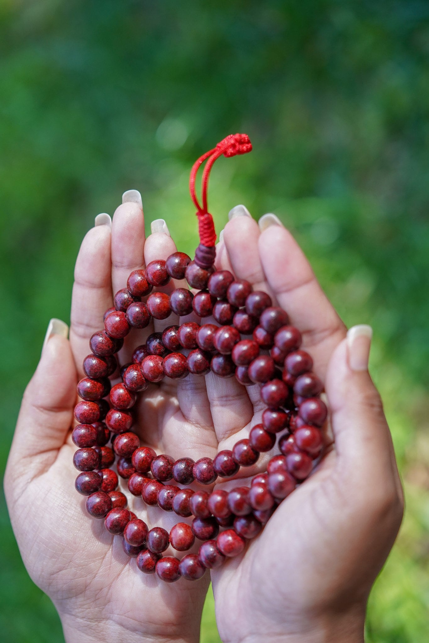 Calming Rose Wood Mala - Lucky Thanka