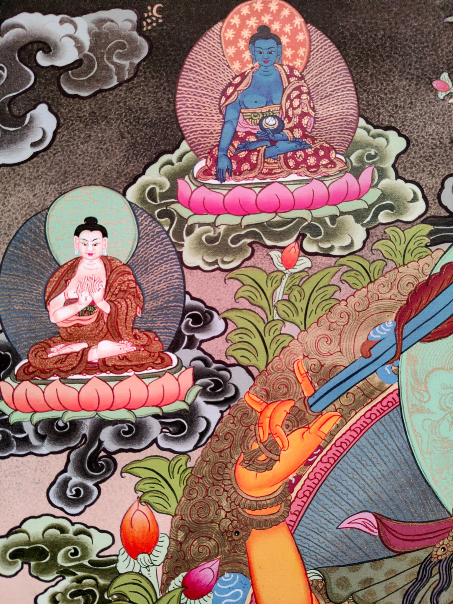 Manjushri Hand Painting - Lucky Thanka