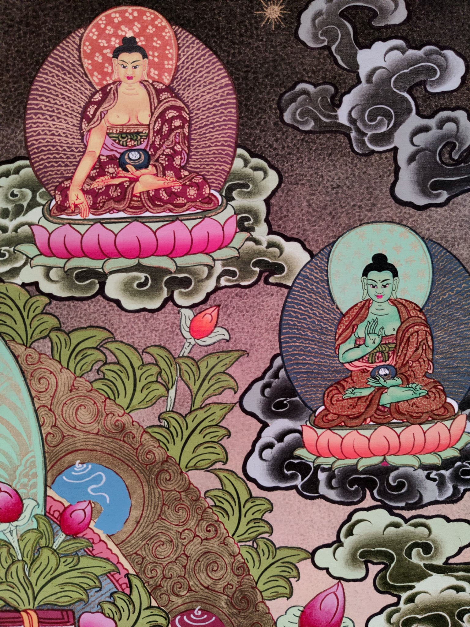 Manjushri Hand Painting - Lucky Thanka