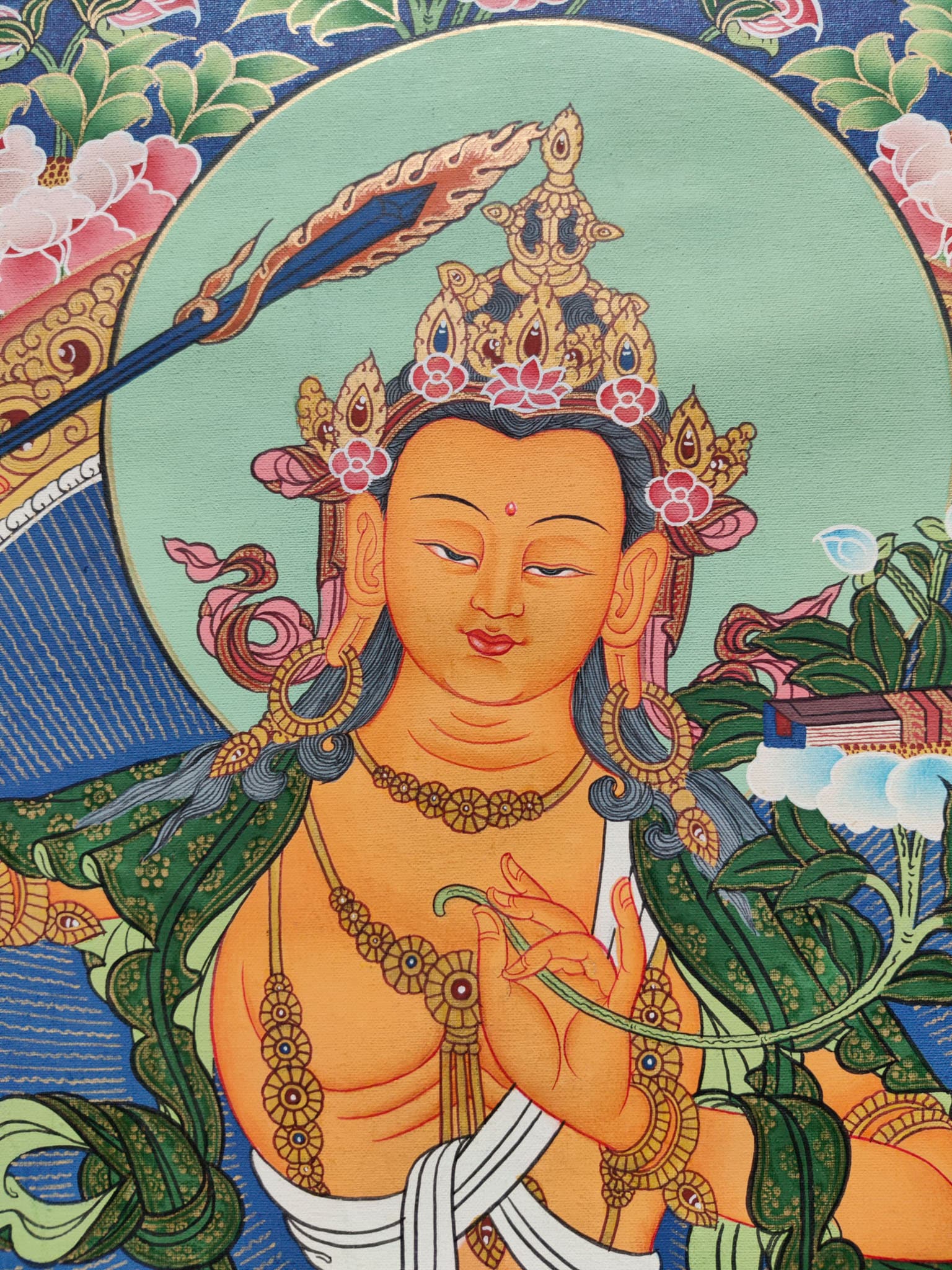 Finest Quality Manjushri - Lucky Thanka