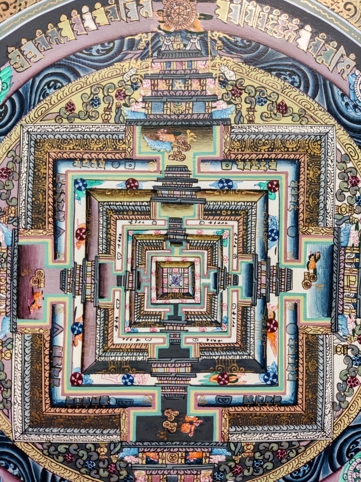 Fine Quality Kala Chakra Mandala - Lucky Thanka