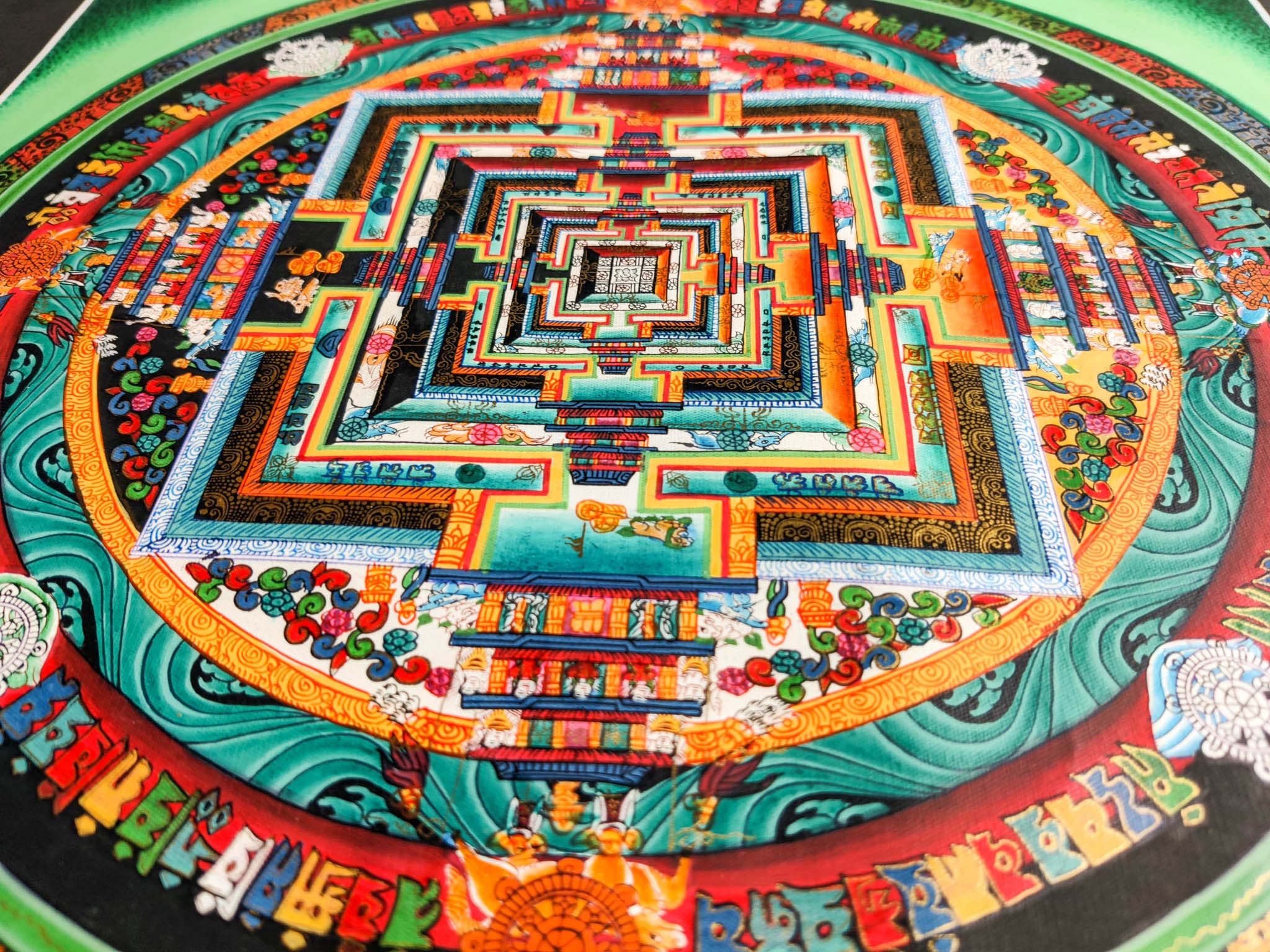 Kalachakra Mandala Thangka for Peace - Lucky Thanka
