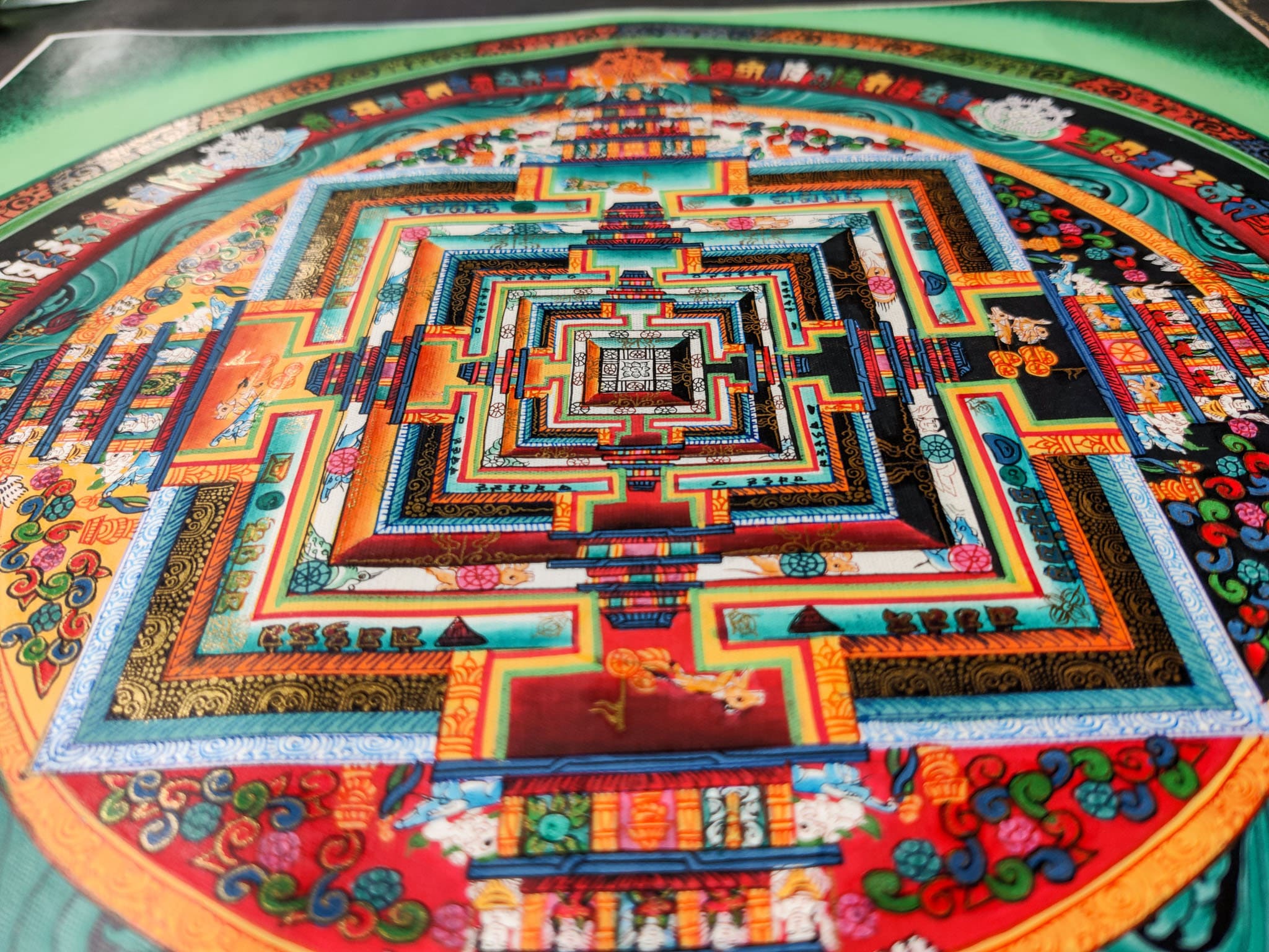 Kalachakra Mandala Thangka for Peace - Lucky Thanka