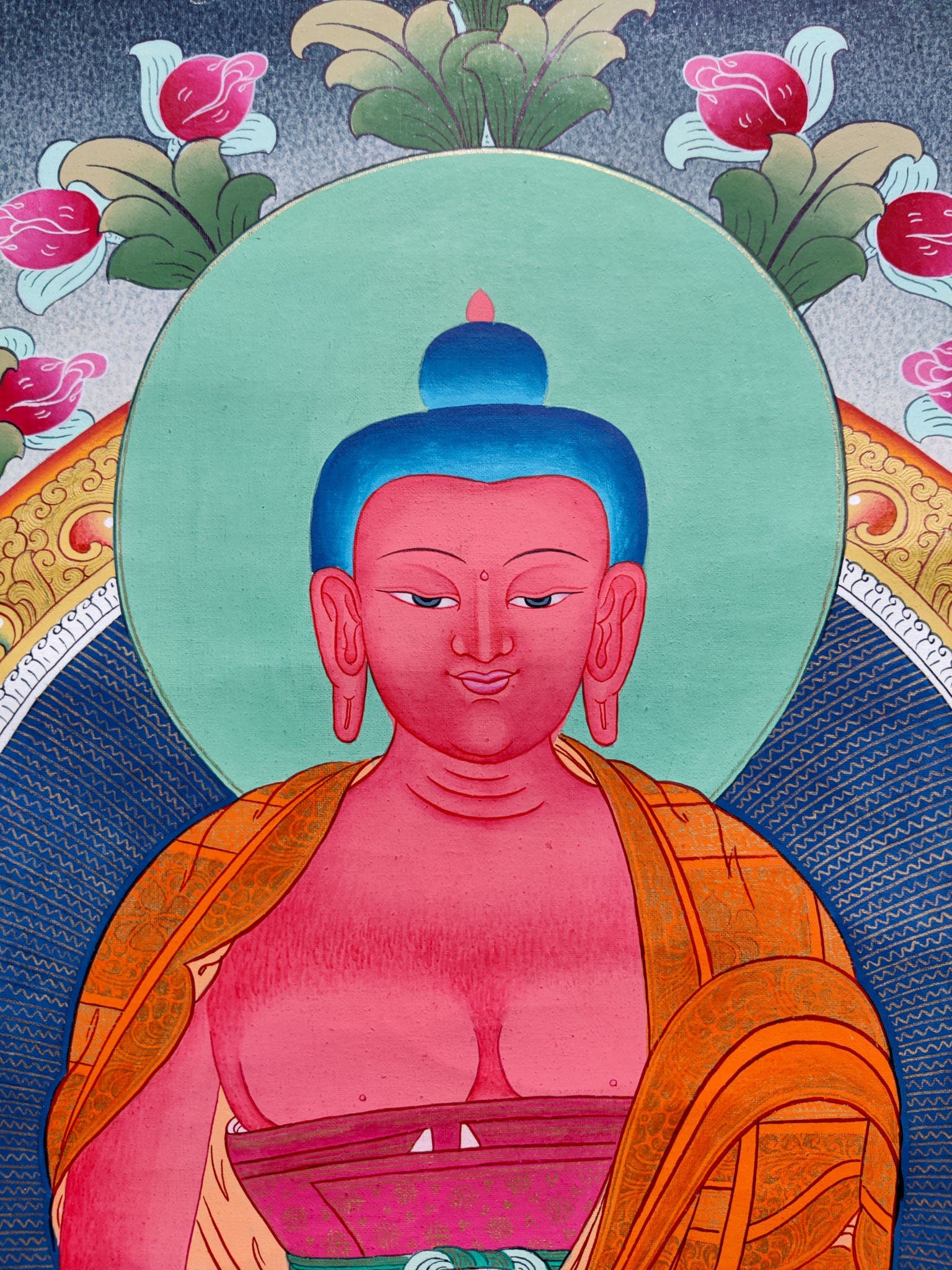 Western Pure Land of Amitabha Buddha - Lucky Thanka