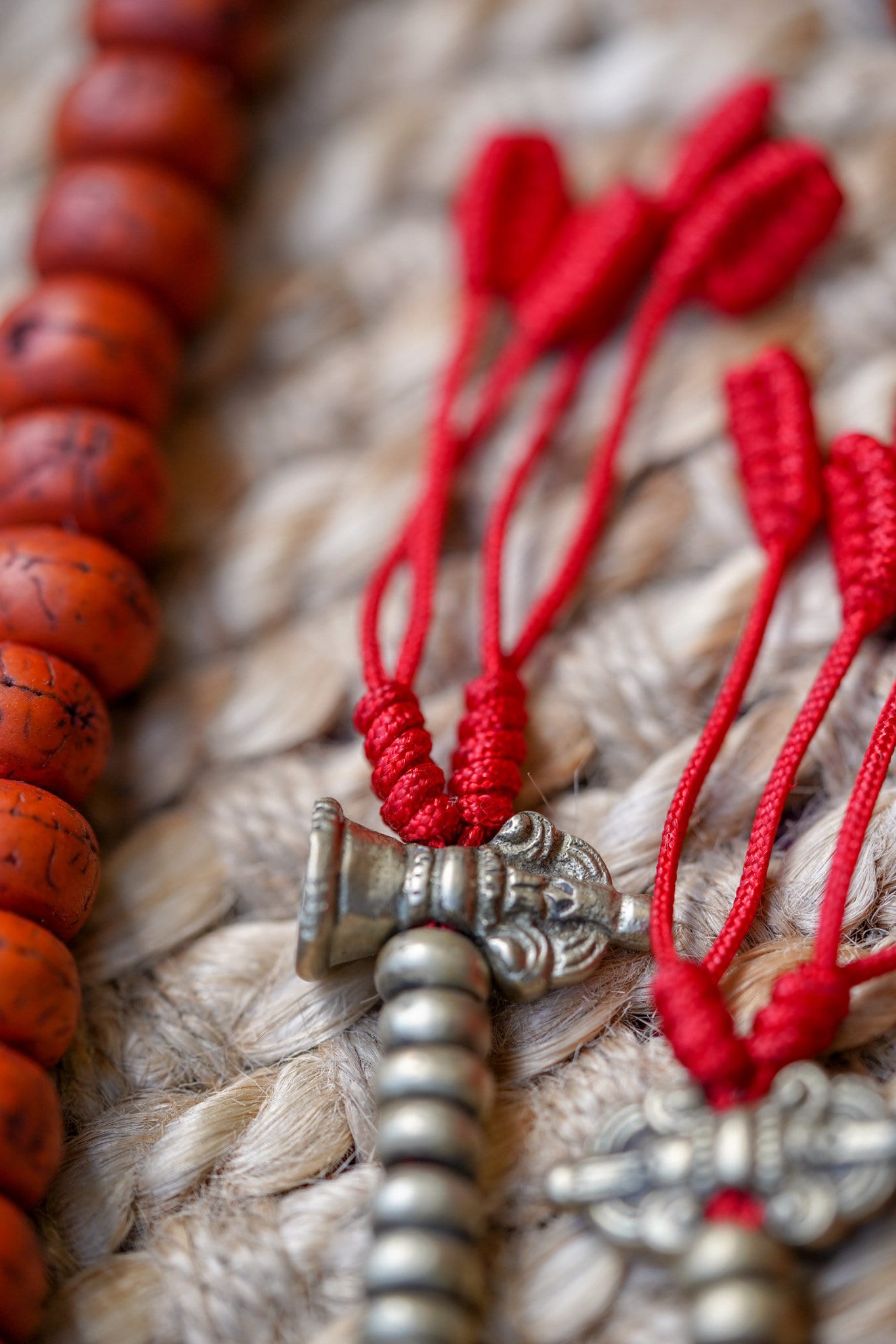 Rare Bodhi Bead with Bell & Vajra - Lucky Thanka