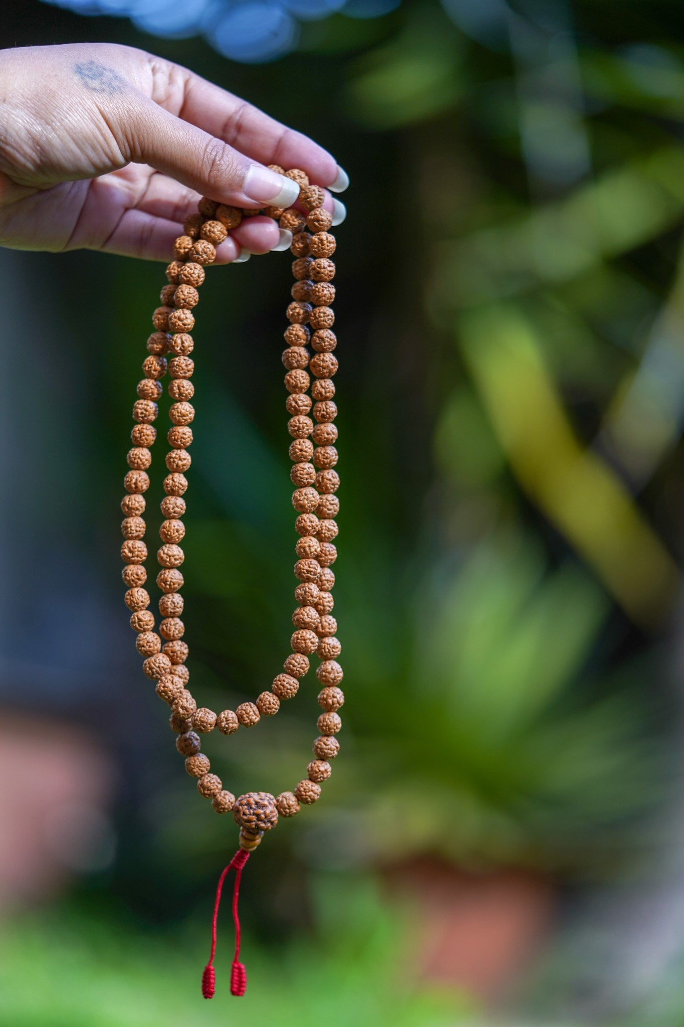 Natural Rudraksha Mala - Lucky Thanka