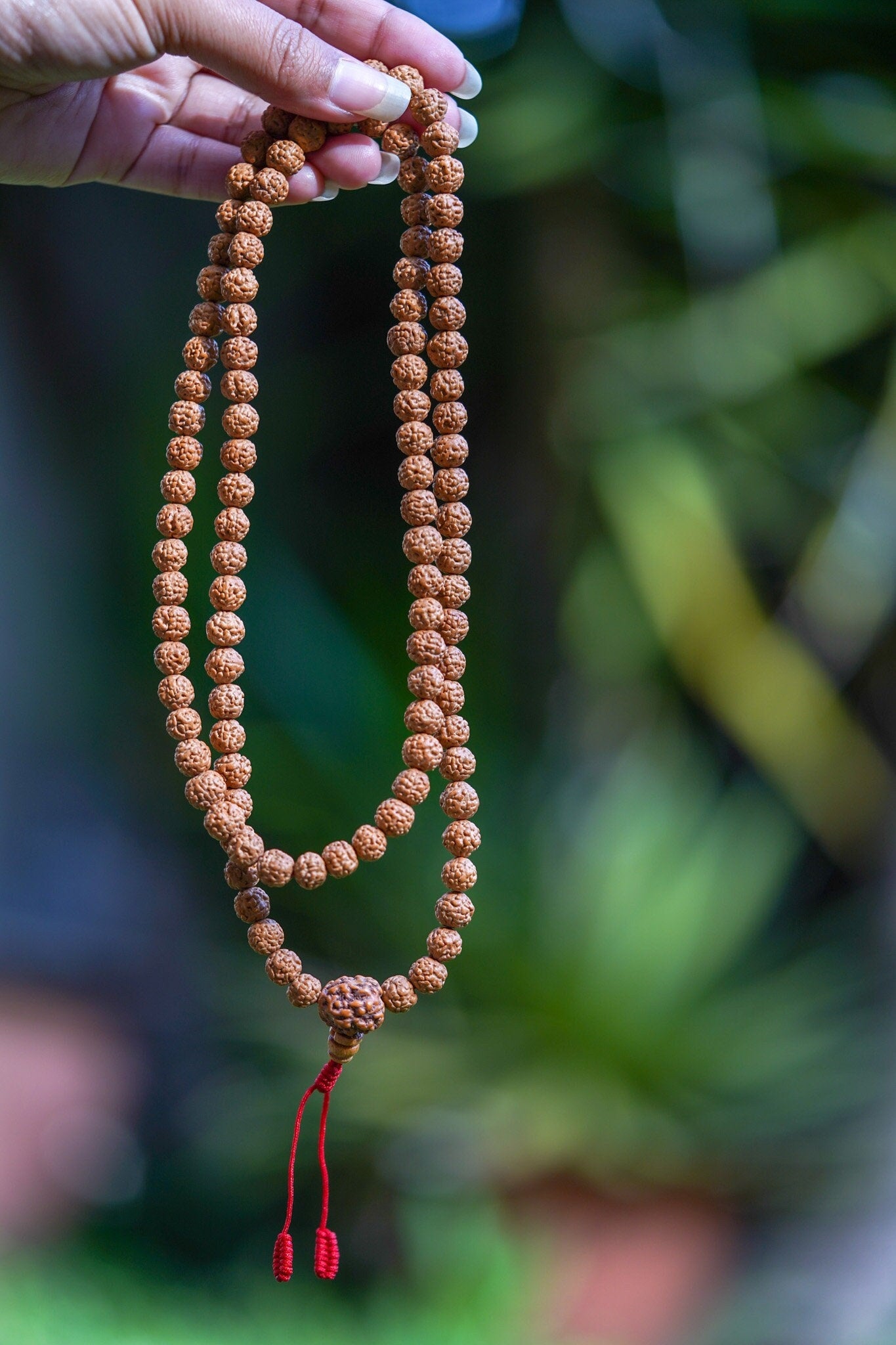 Natural Rudraksha Mala - Lucky Thanka
