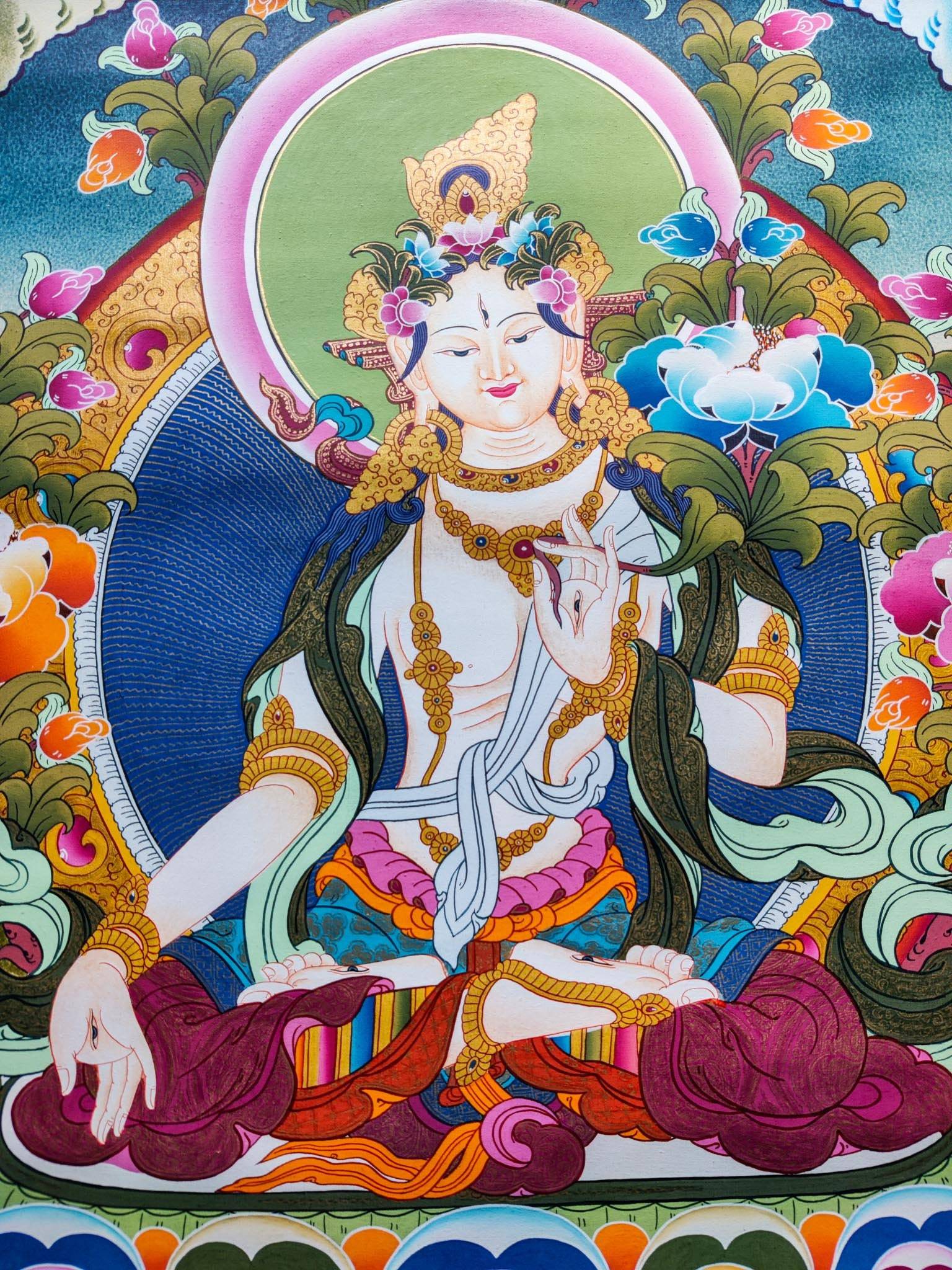 White Tara Thangka - Lucky Thanka