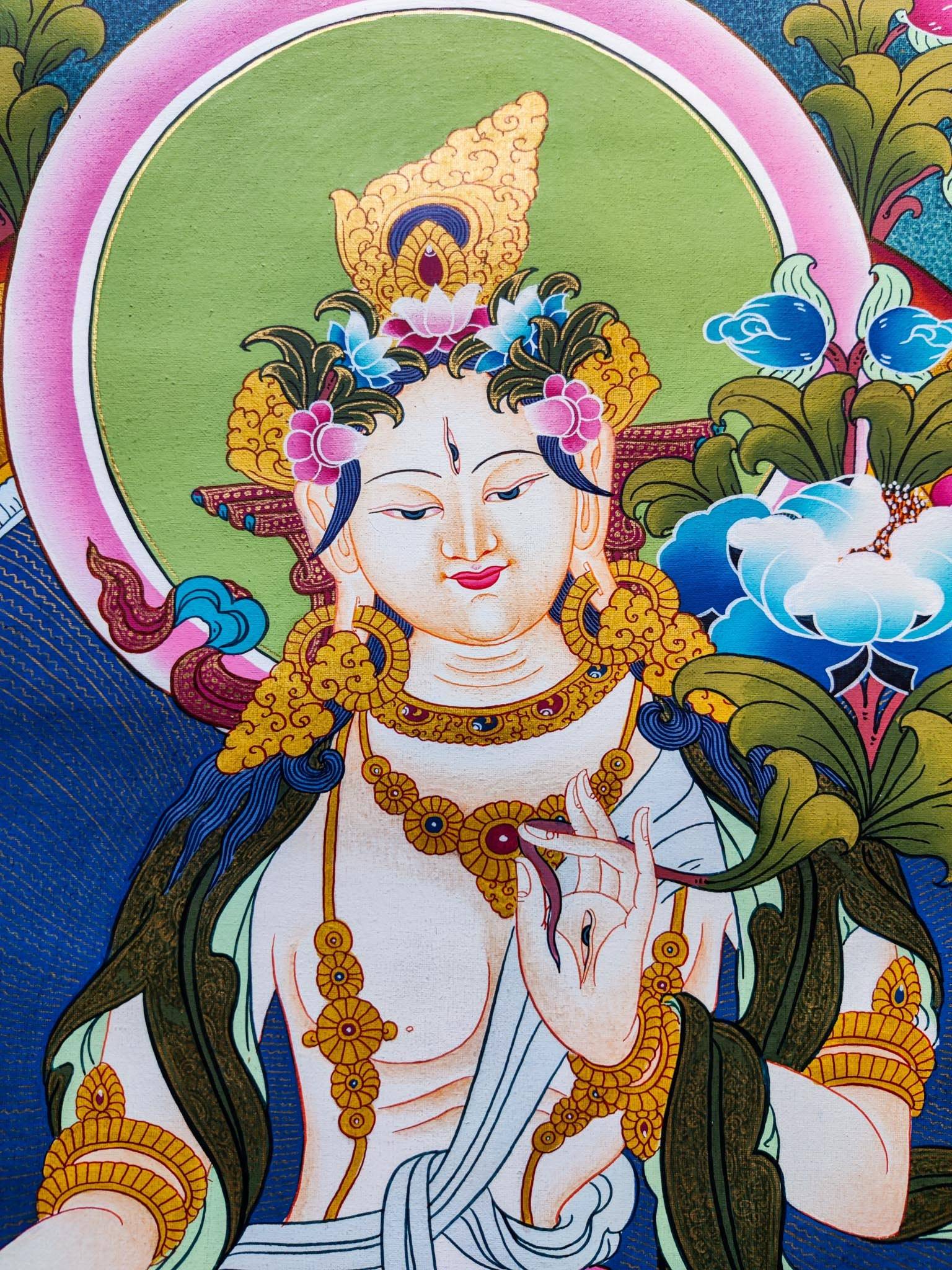 White Tara Thangka - Lucky Thanka