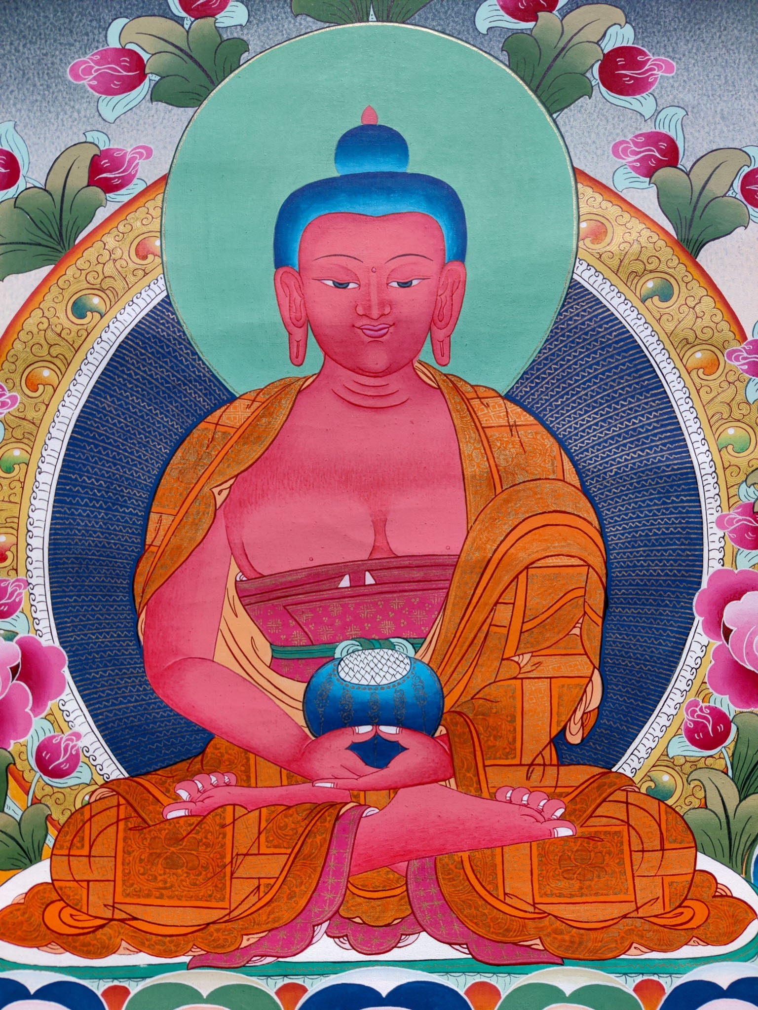 Western Pure Land of Amitabha Buddha - Lucky Thanka