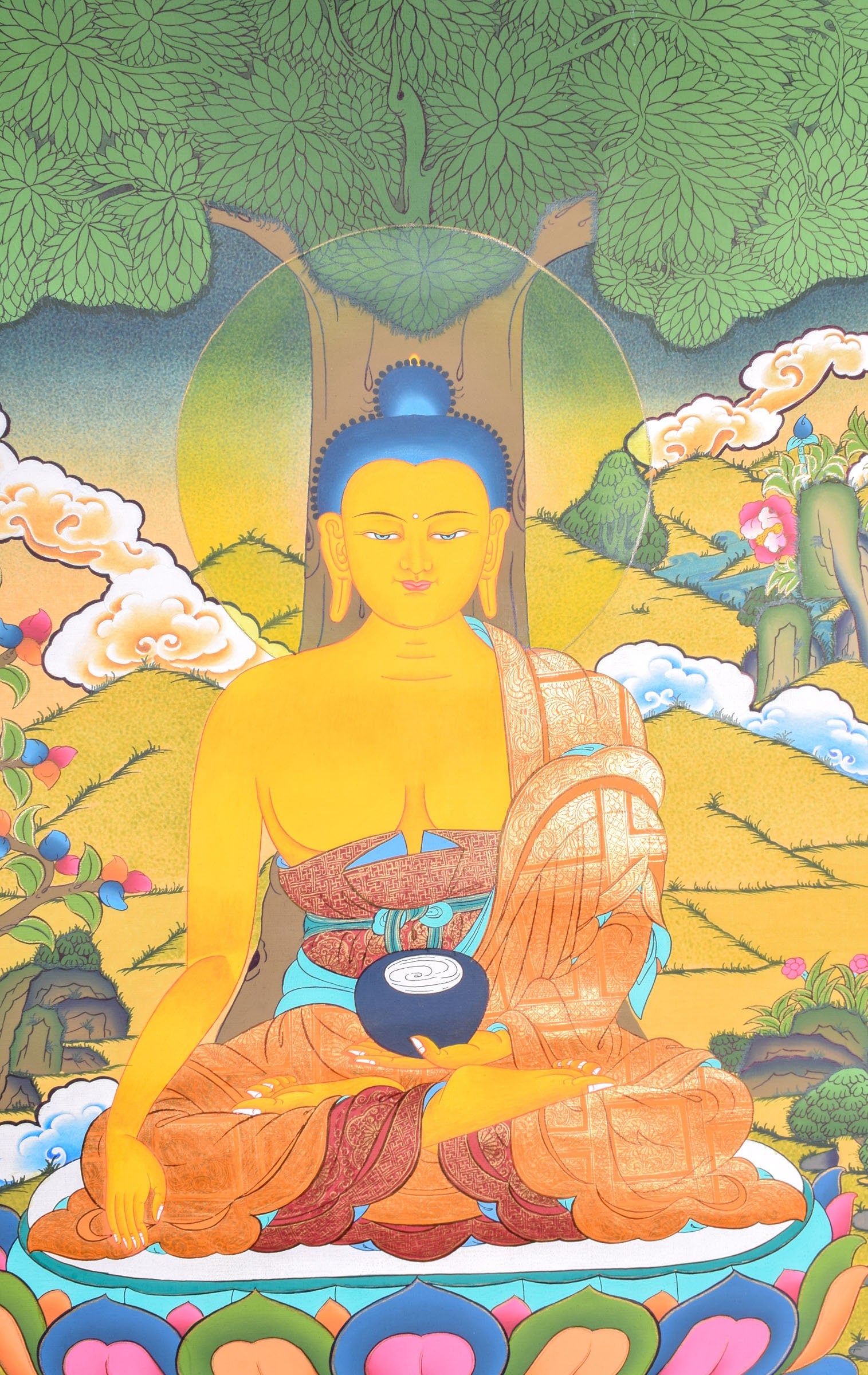 Shakyamuni Buddha thangka - Lucky Thanka