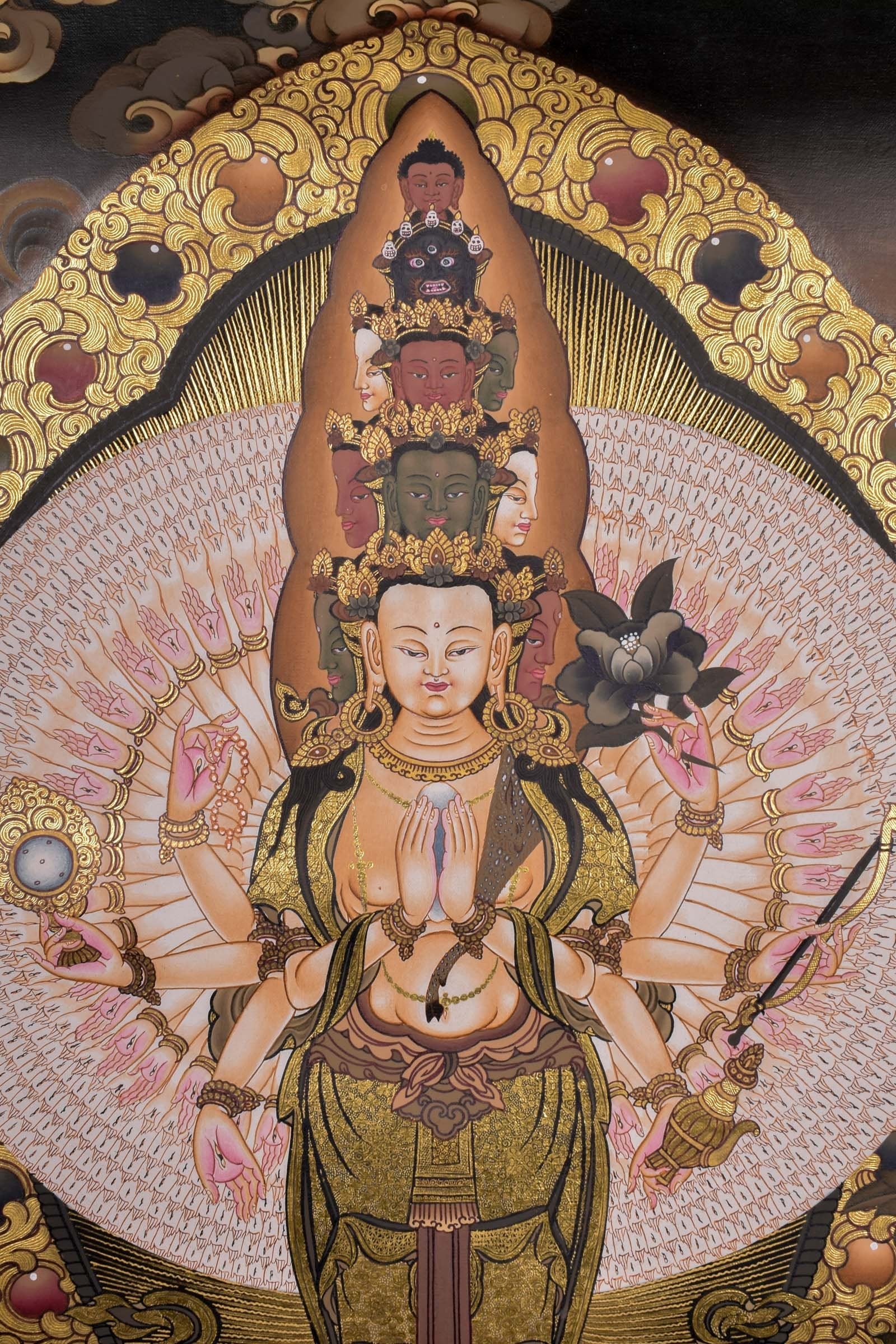 1000 Armed Avalokiteshvara Thangka Painting - Lucky Thanka