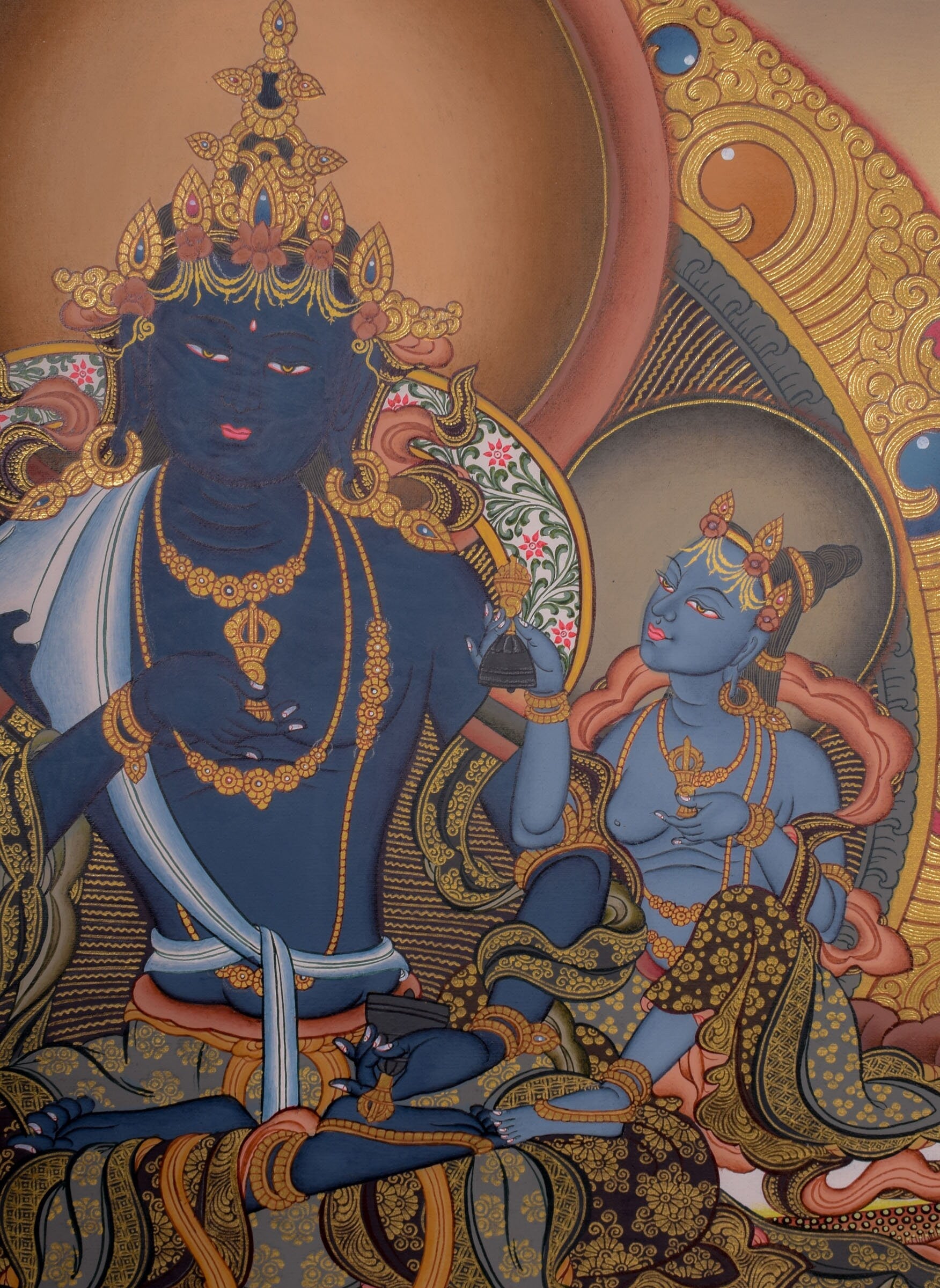 Tibetan Thangka of Vajradhara Painting - Lucky Thanka