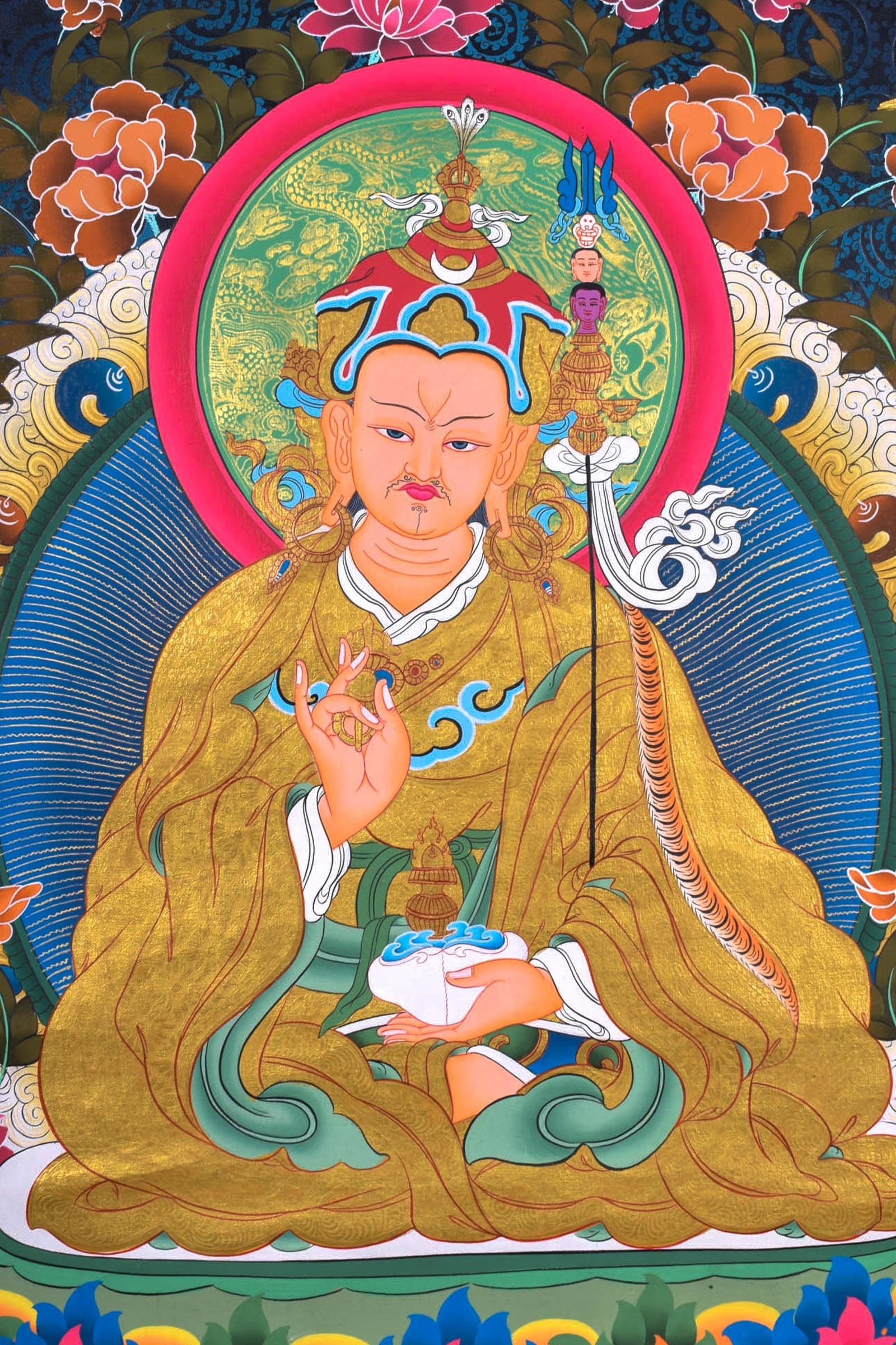Guru Rinpoche | Master Padmasambhava Thangka Painting - Lucky Thanka