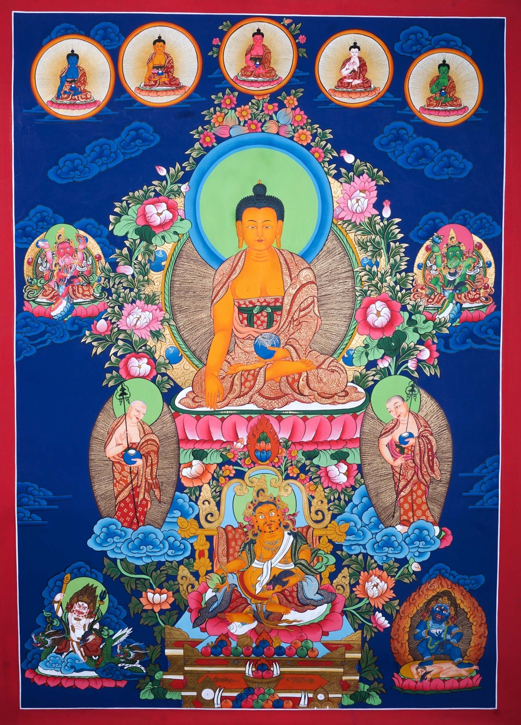 Beautiful Thangka Painting of Shakyamuni Buddha - Lucky Thanka