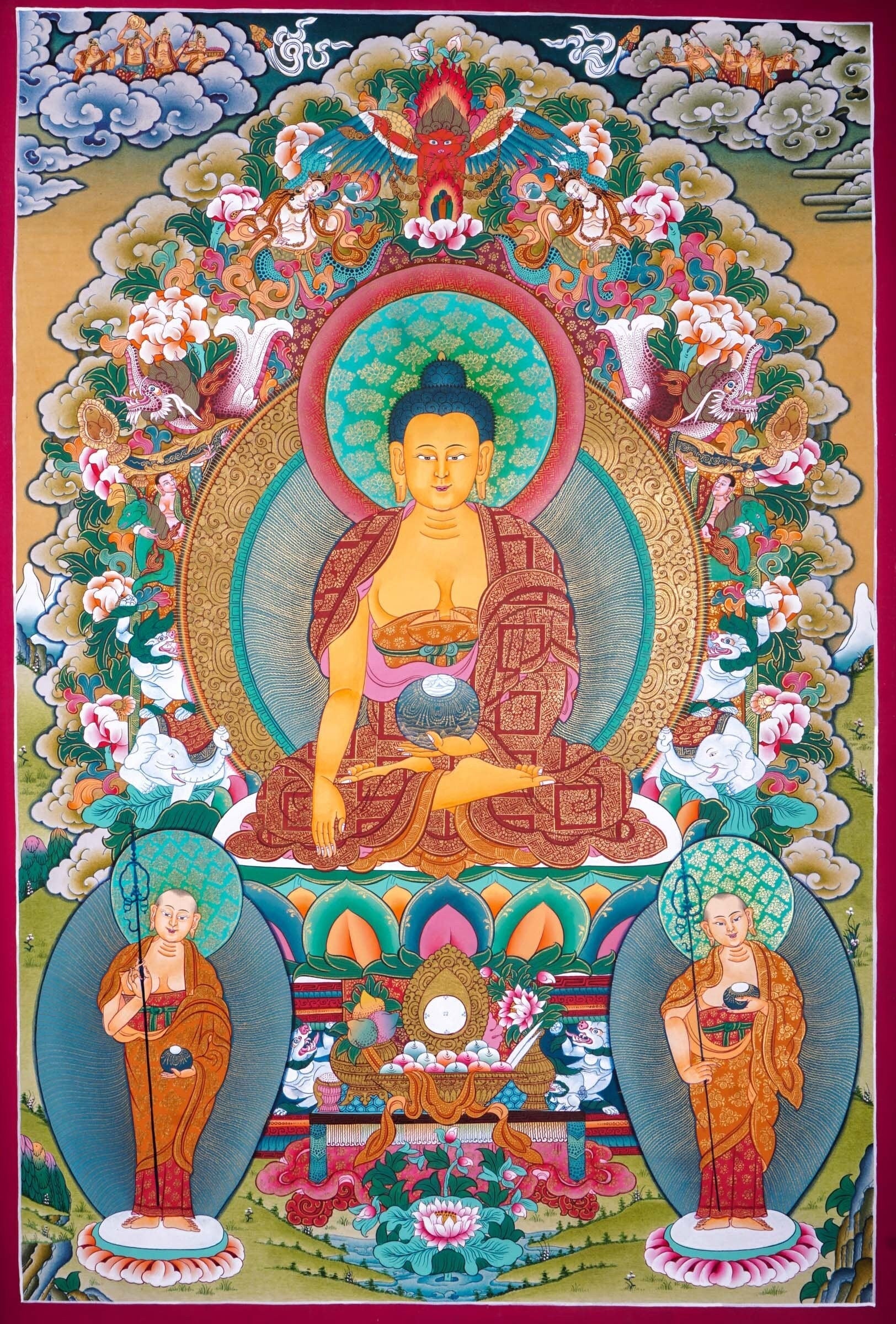 Genuine Thangka Art of Shakyamuni Buddha - Lucky Thanka