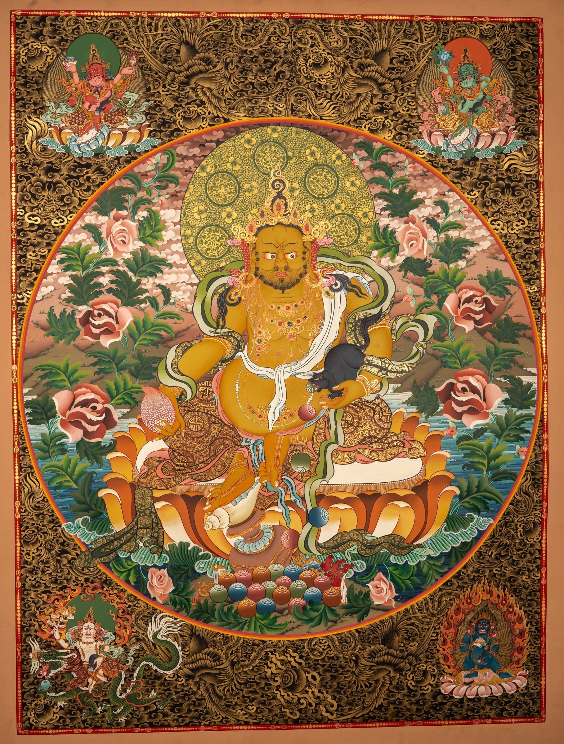 Kubera Thangka Painting - Lucky Thanka