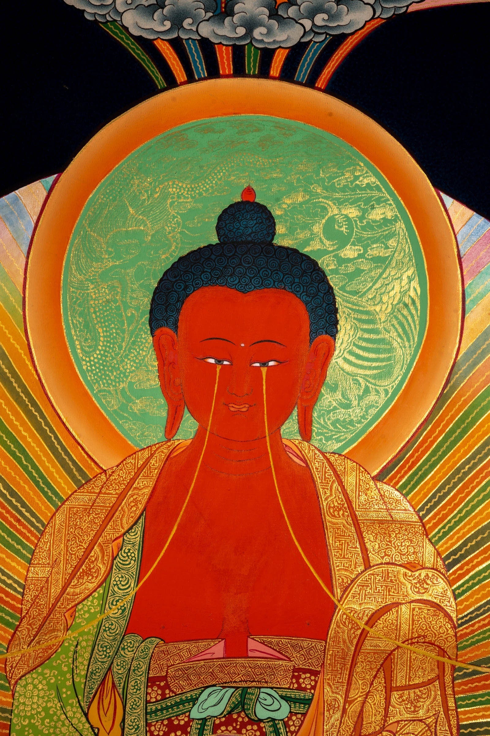 Long Life Amitabha Buddha Thangka - Lucky Thanka