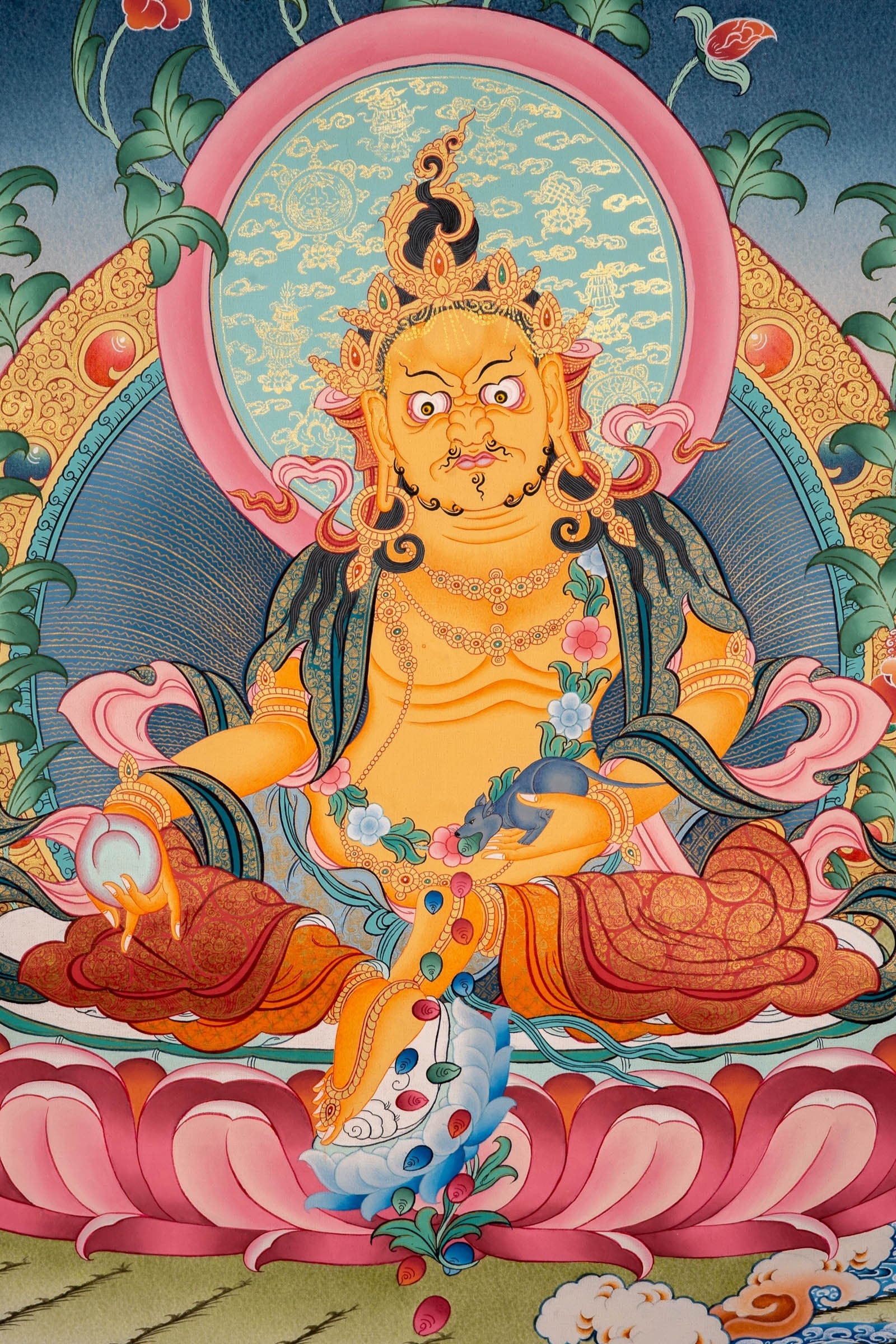 Best quality Zambala thangka on sale - Lucky Thanka