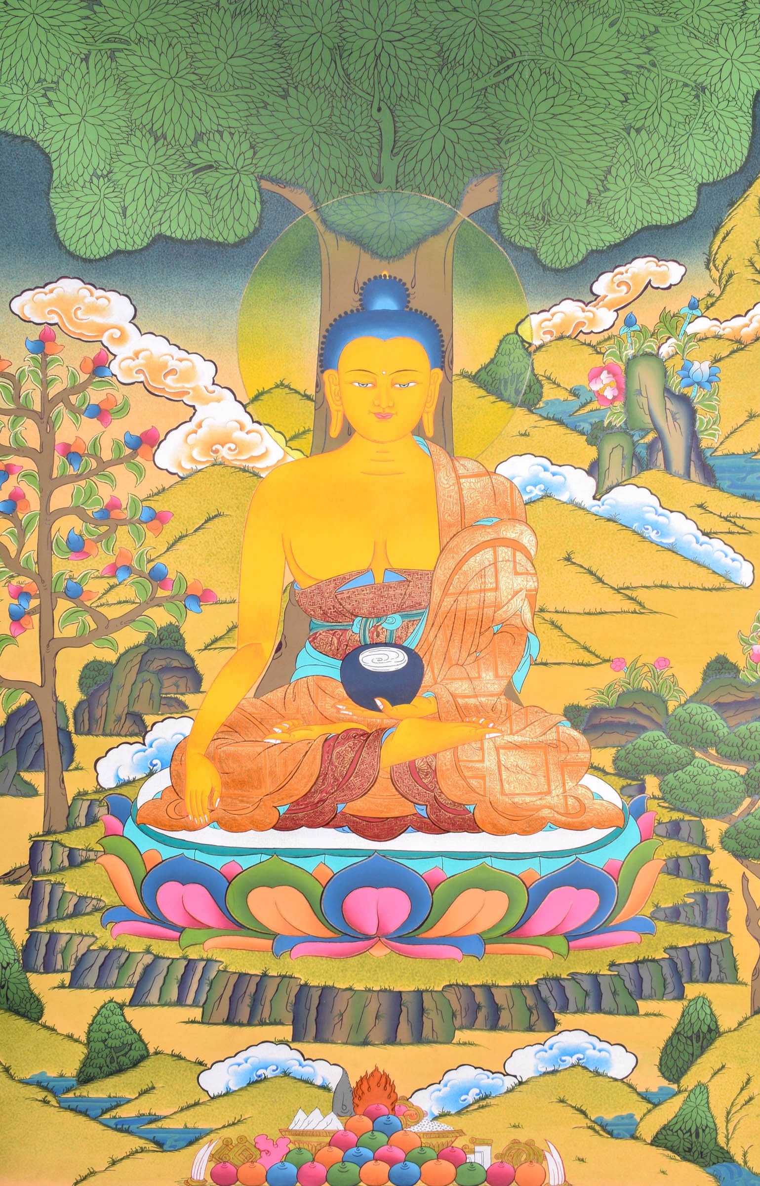 Shakyamuni Buddha thangka - Lucky Thanka