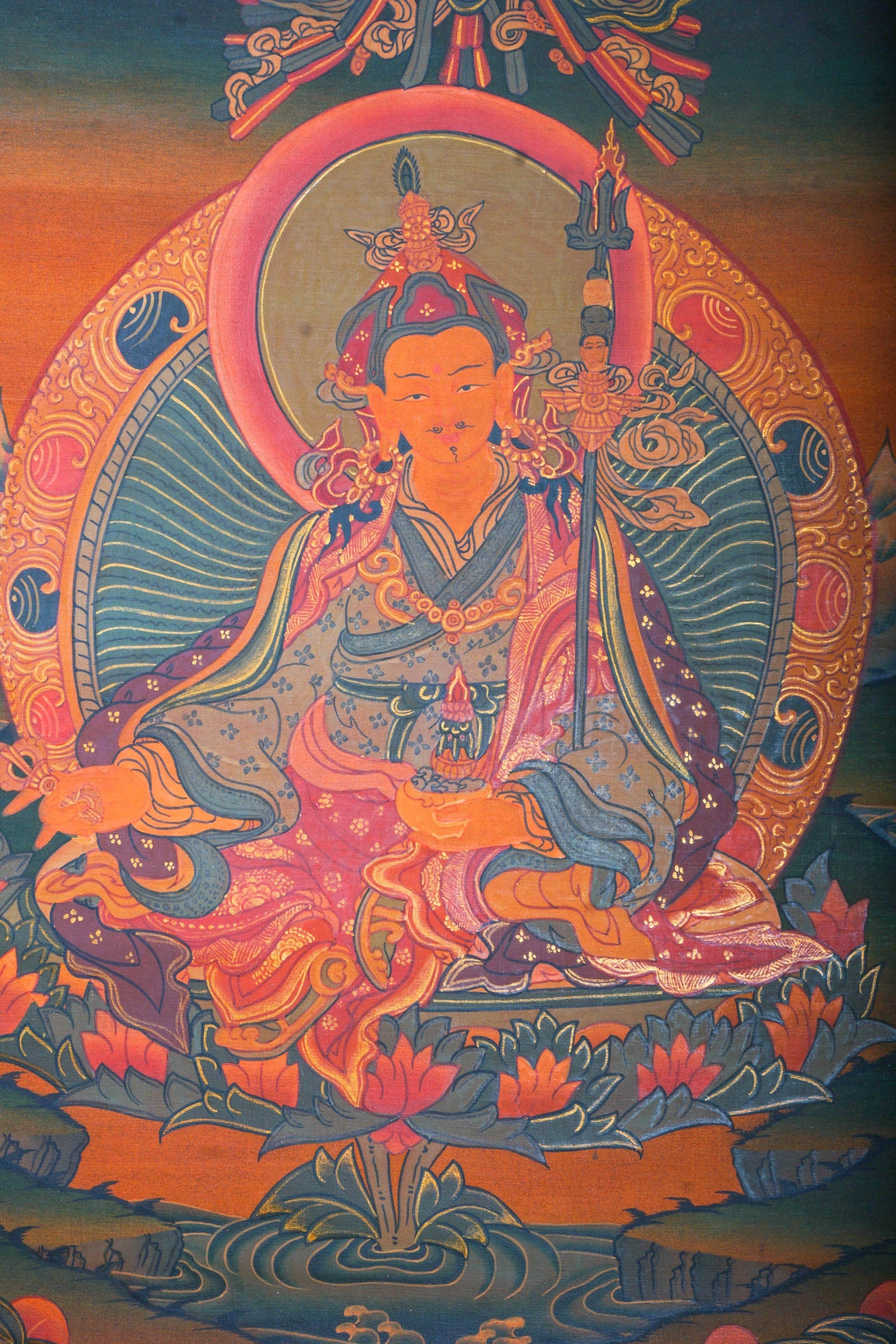 Guru Rinpoche Tibetan Thangka - Lucky Thanka