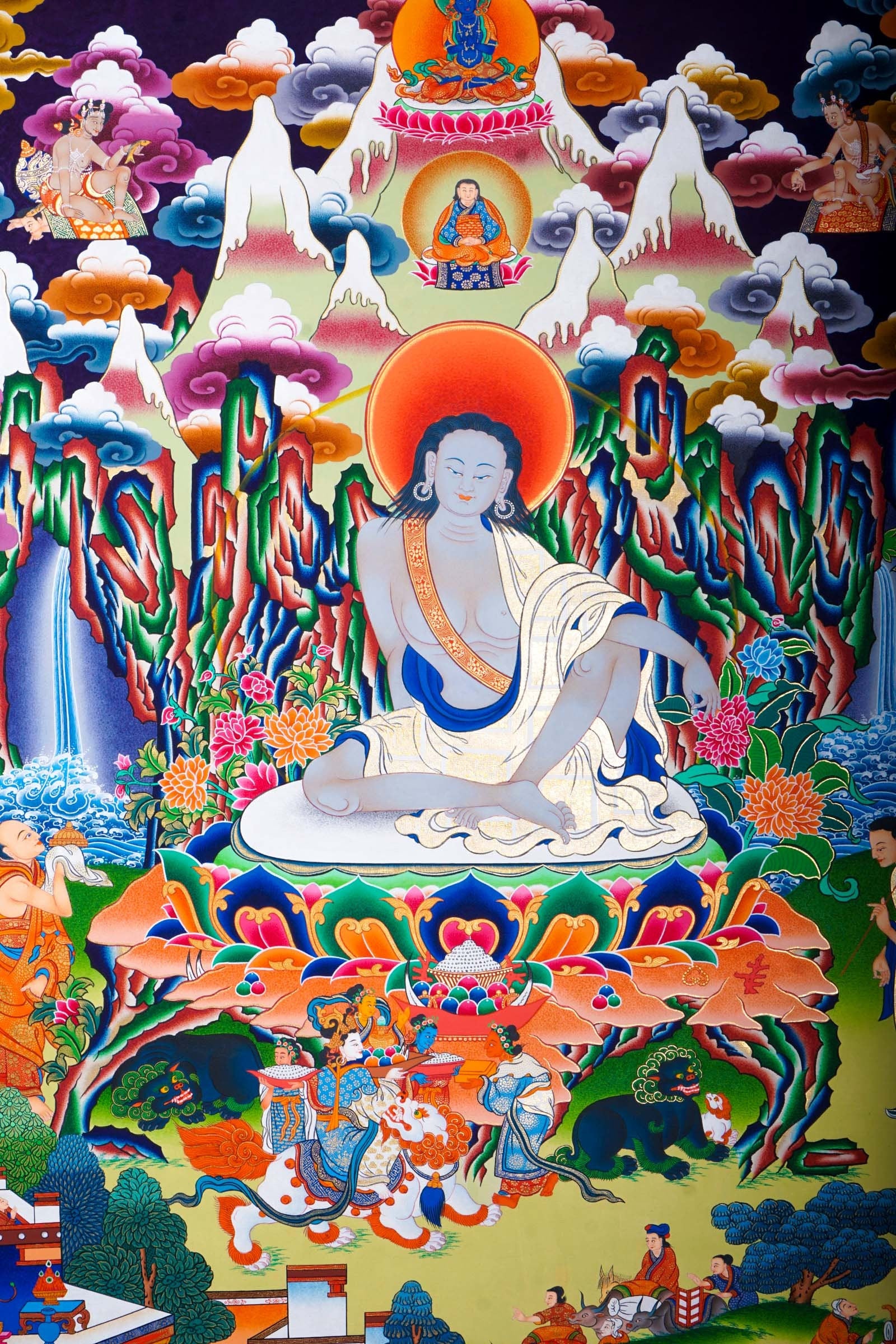 Milarepa Thangka Art - Lucky Thanka