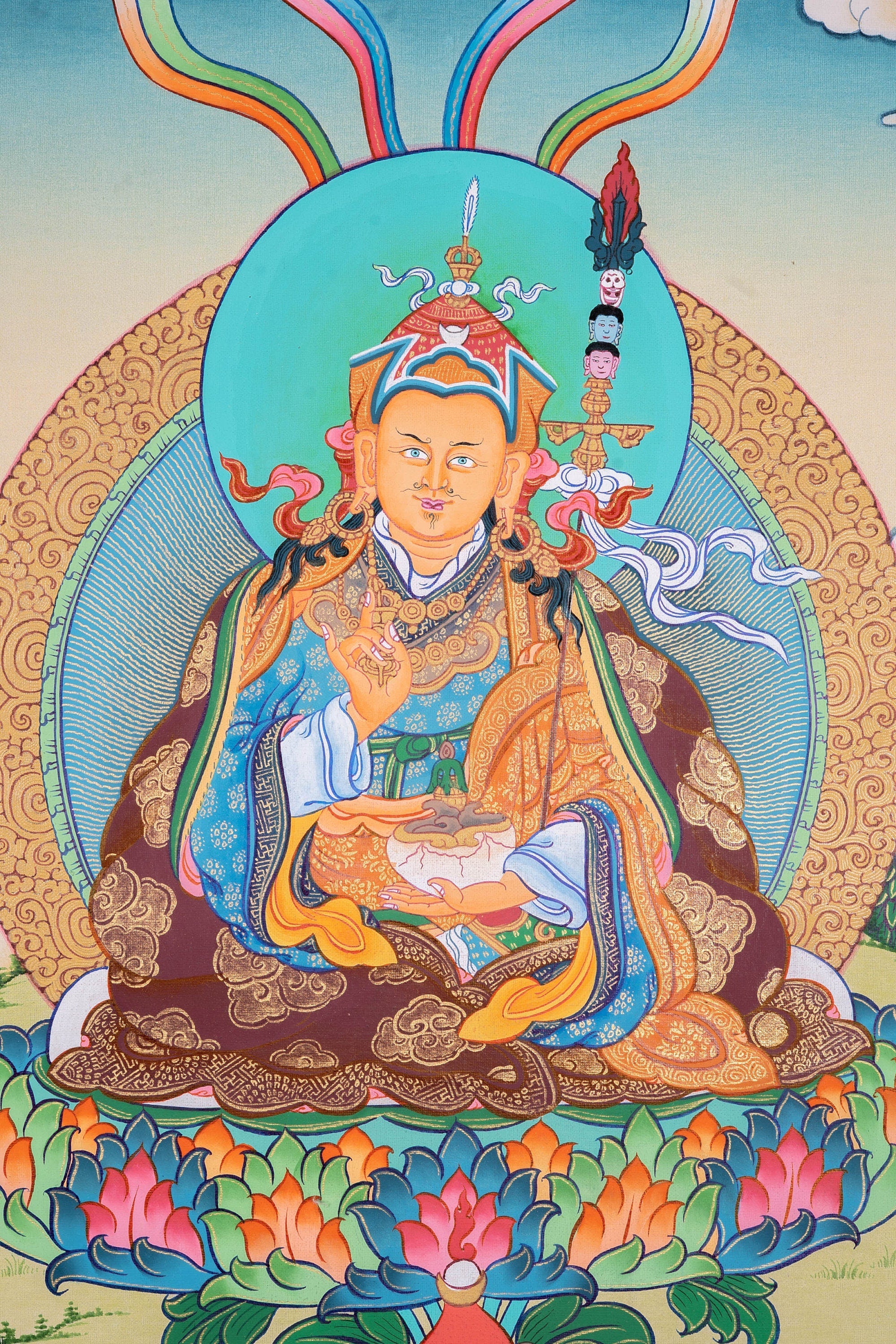 Guru Rinpoche Thangka Painting - Lucky Thanka