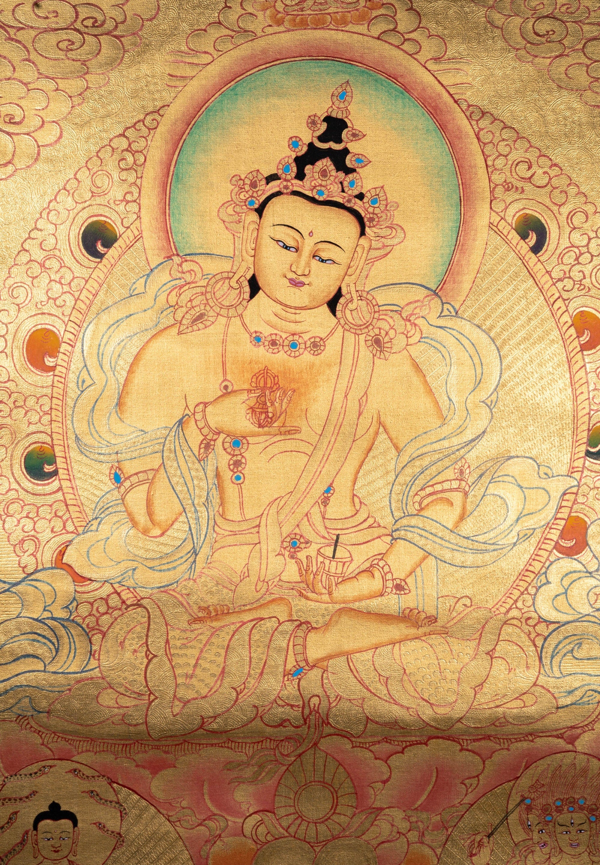 Vajrasattva Tibetan Thangka Art - Lucky Thanka