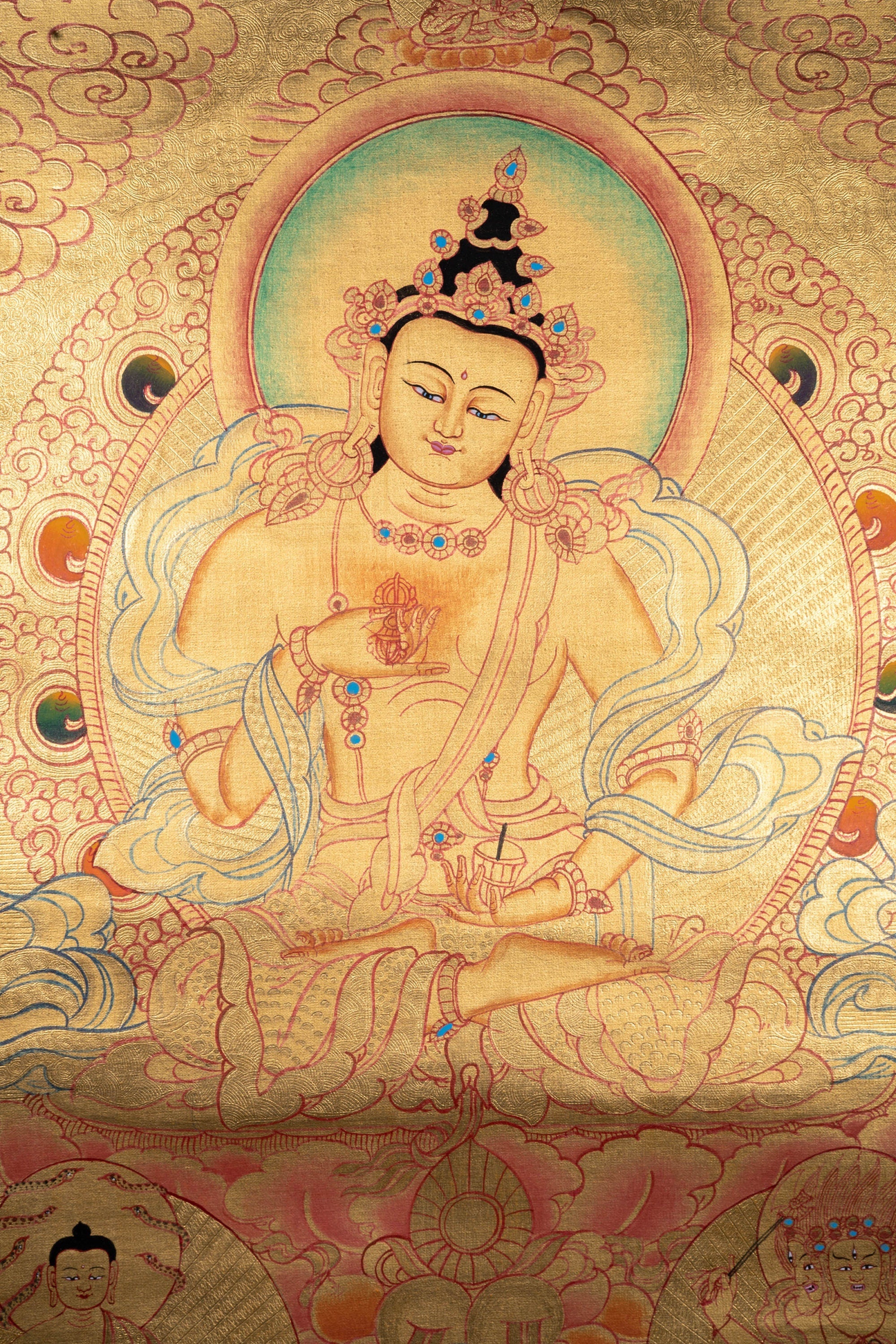 Vajrasattva Tibetan Thangka Art - Lucky Thanka