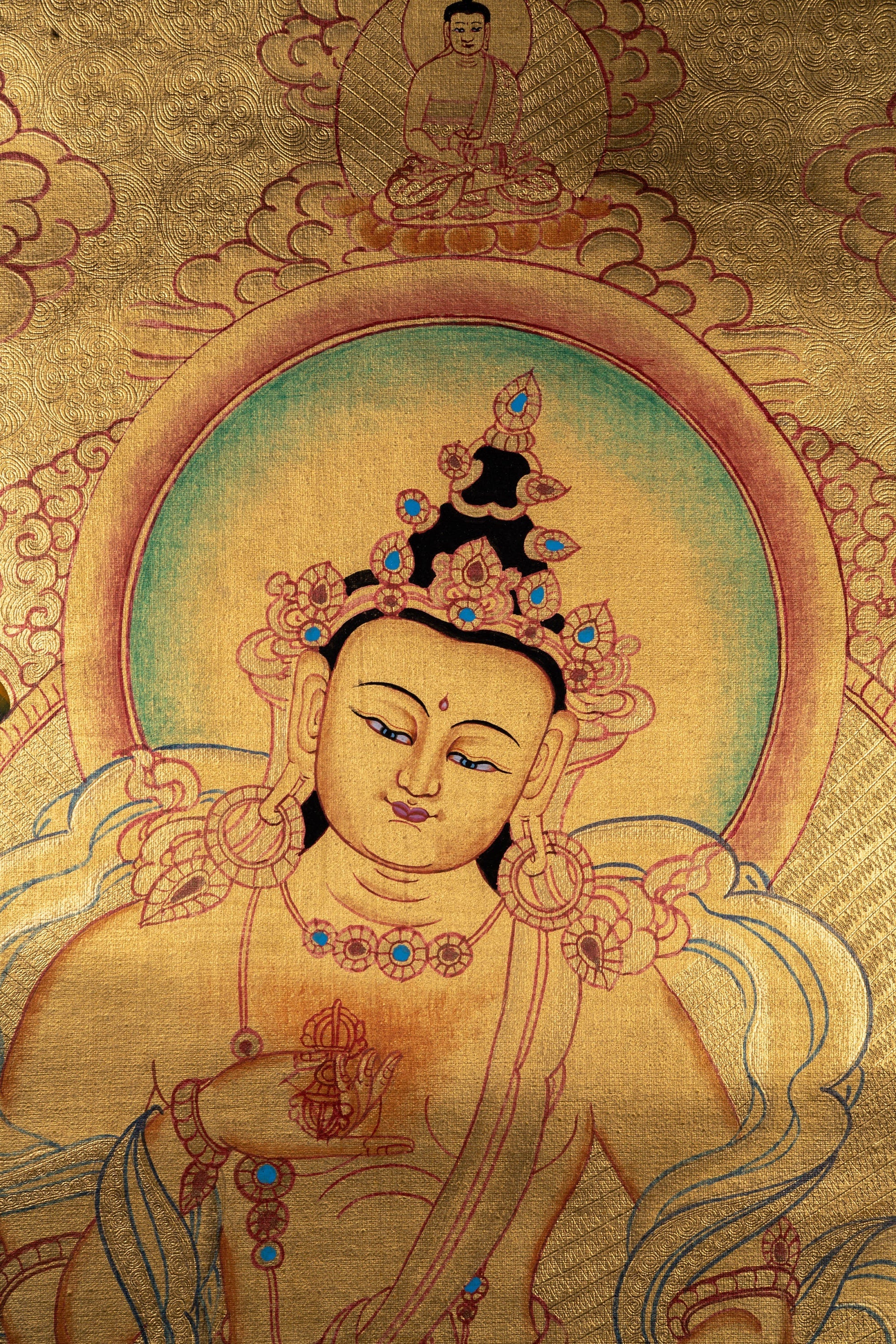 Vajrasattva Tibetan Thangka Art - Lucky Thanka