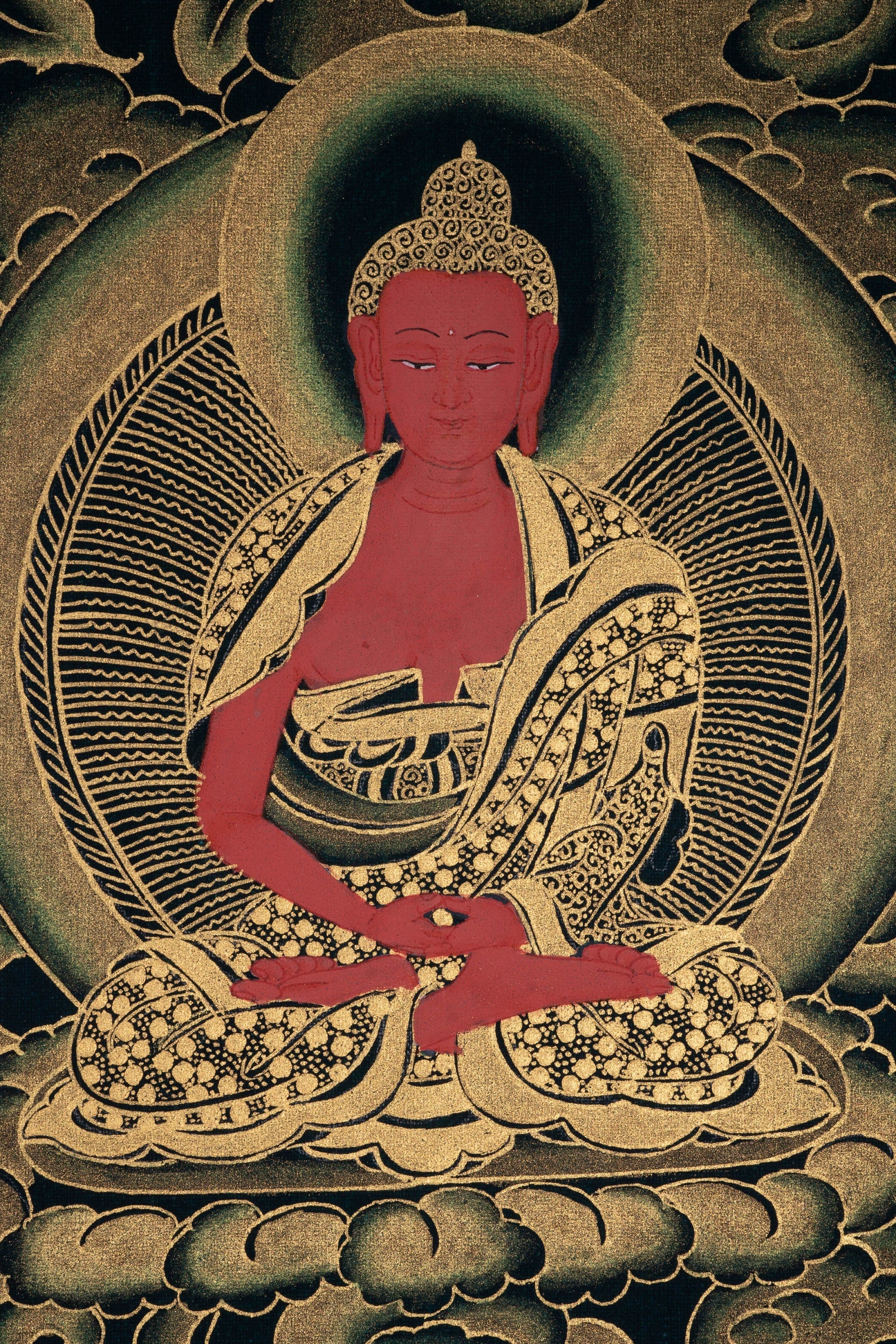 Beautiful Thangka Painting of Shakyamuni Buddha - Lucky Thanka