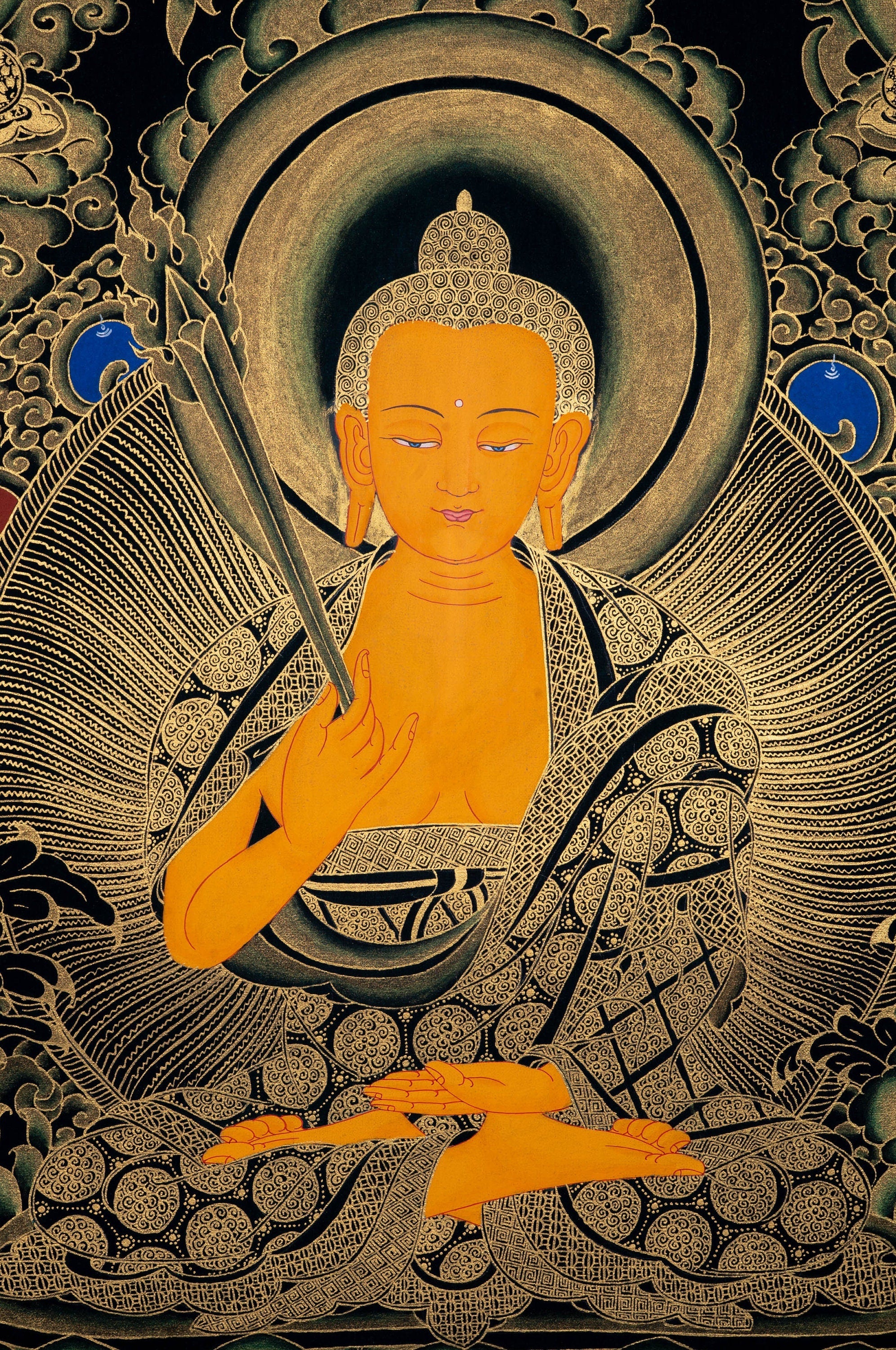 Beautiful Thangka Painting of Shakyamuni Buddha - Lucky Thanka