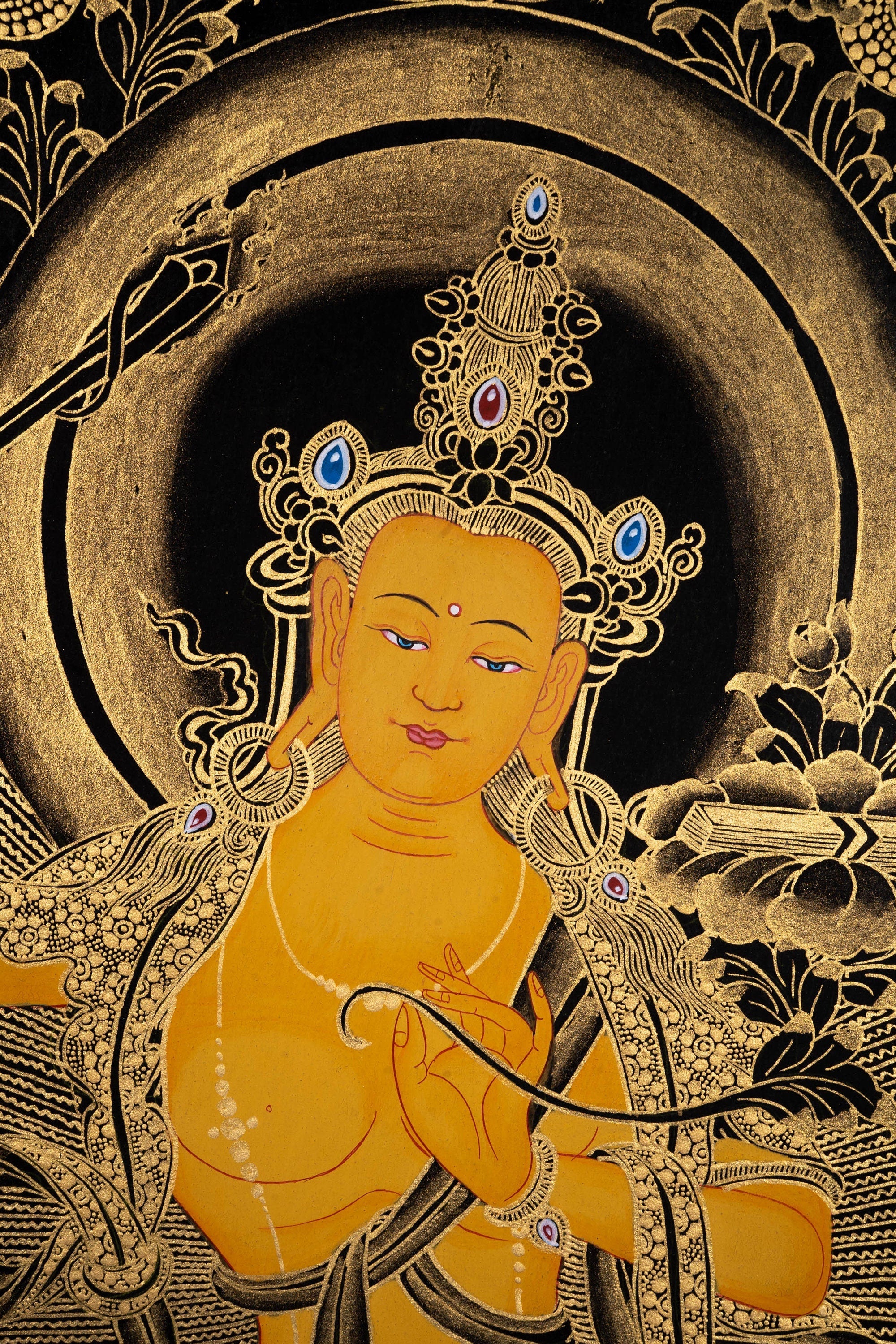 Manjushri Buddhist Deity for Wisdom and Compassion - Lucky Thanka