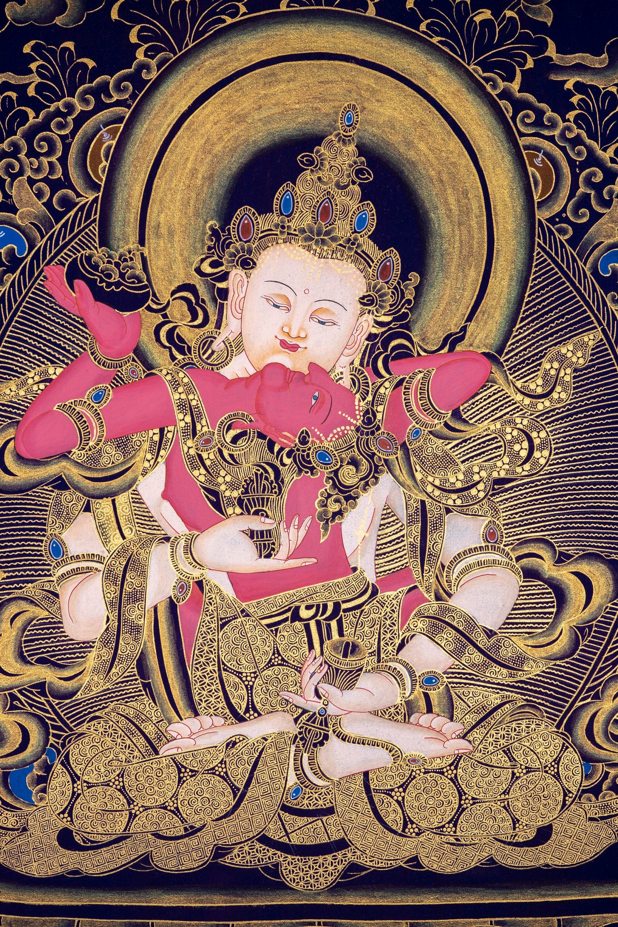Vajrasattva Shakti , The Great Purifier - Lucky Thanka