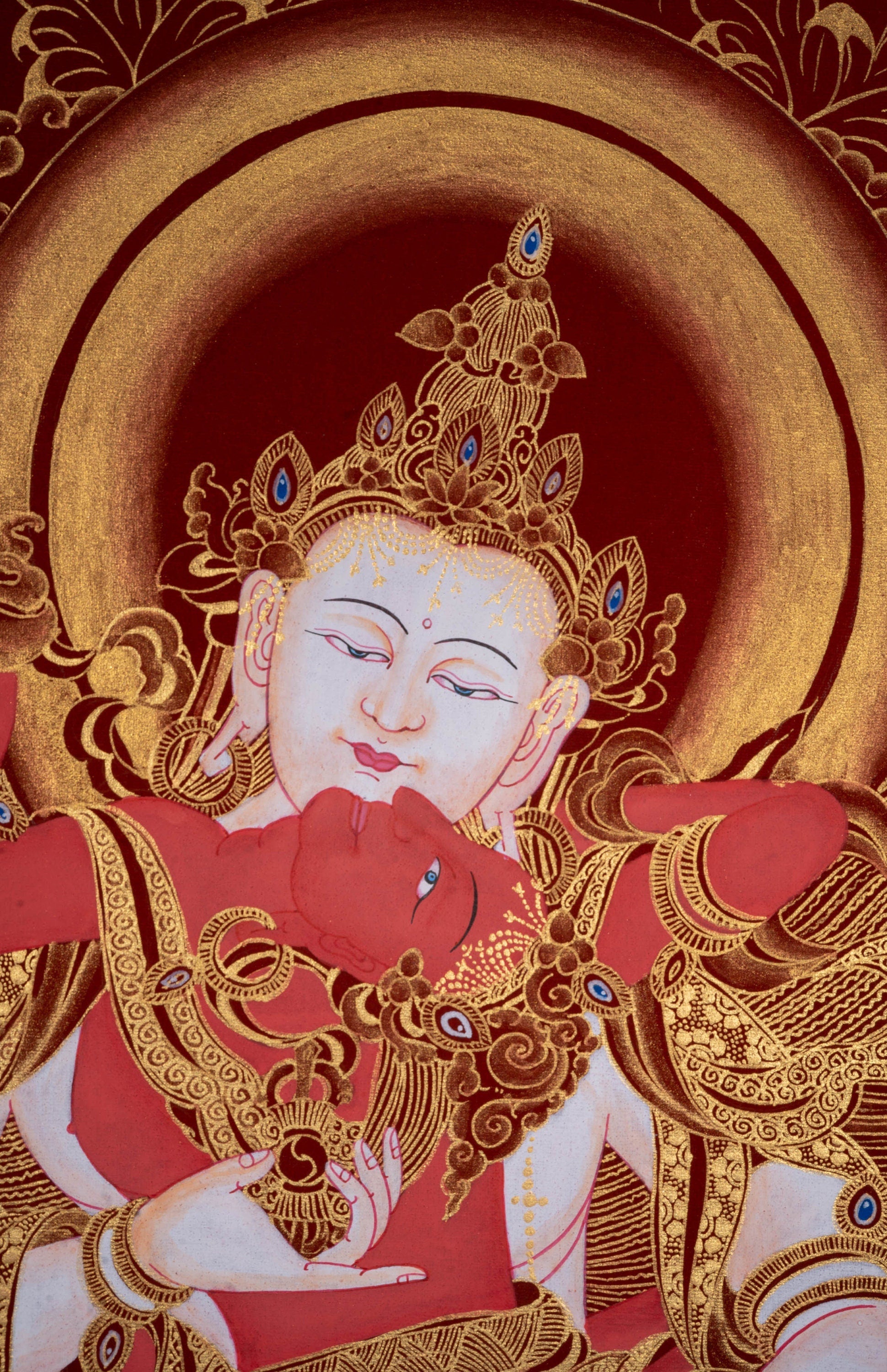 Vajrasattva Shakti , The Great Purifier - Lucky Thanka