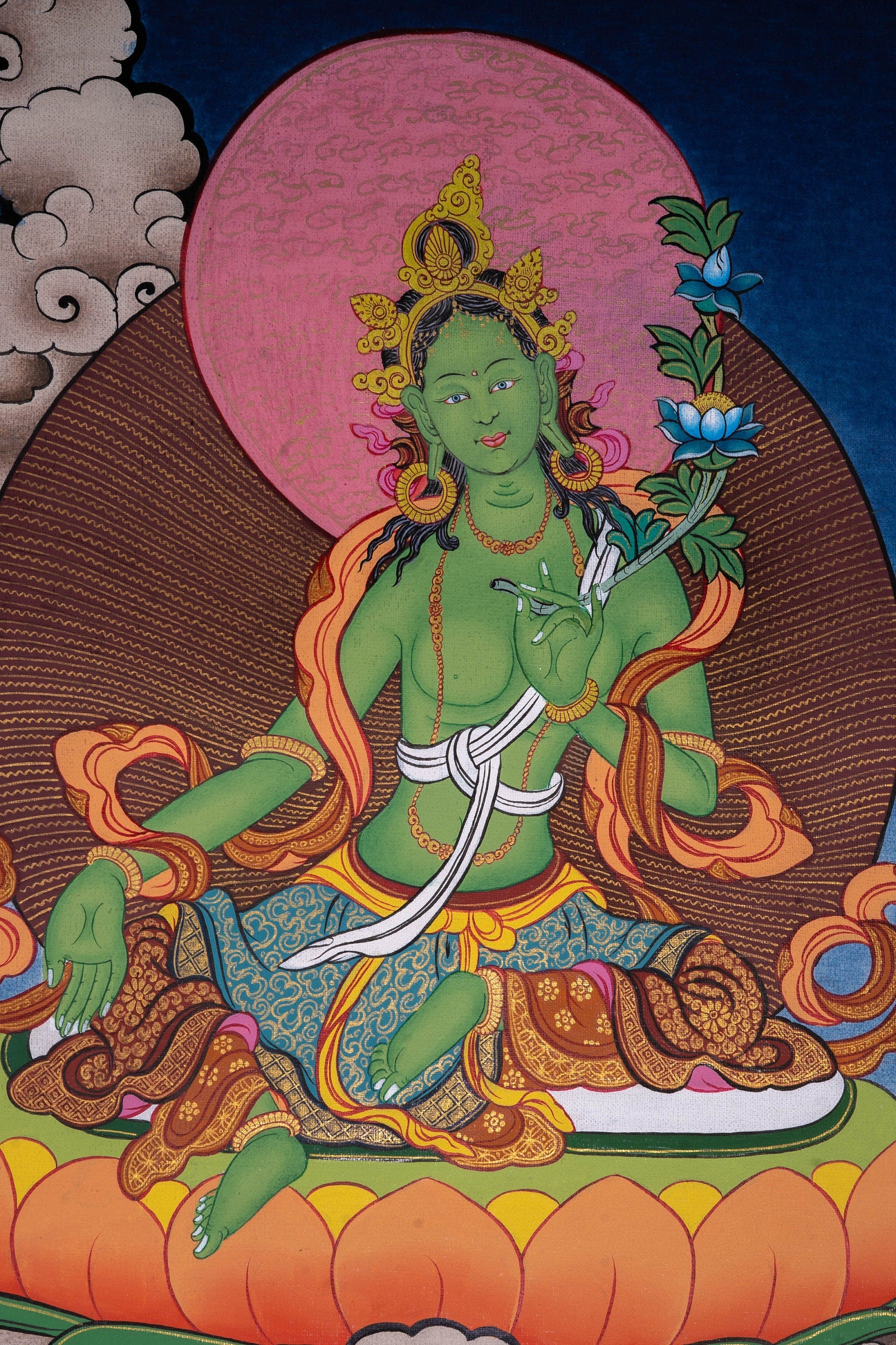 Beautiful Chenrezig Thangka Painting - Lucky Thanka